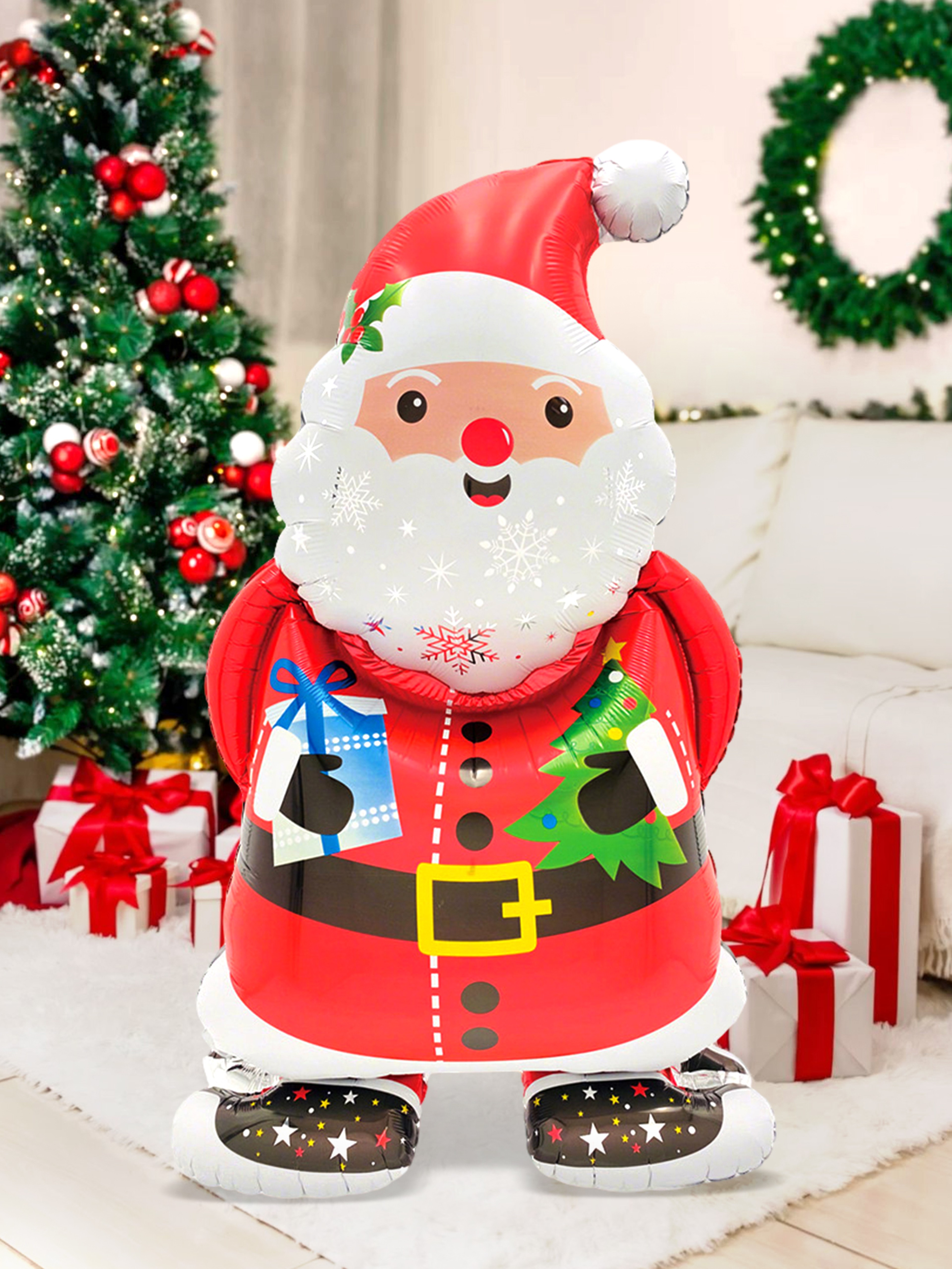Christmas Party Decoration Santa Claus Aluminum Foil Balloon Holiday Party Santa Claus Theme New Ye 2