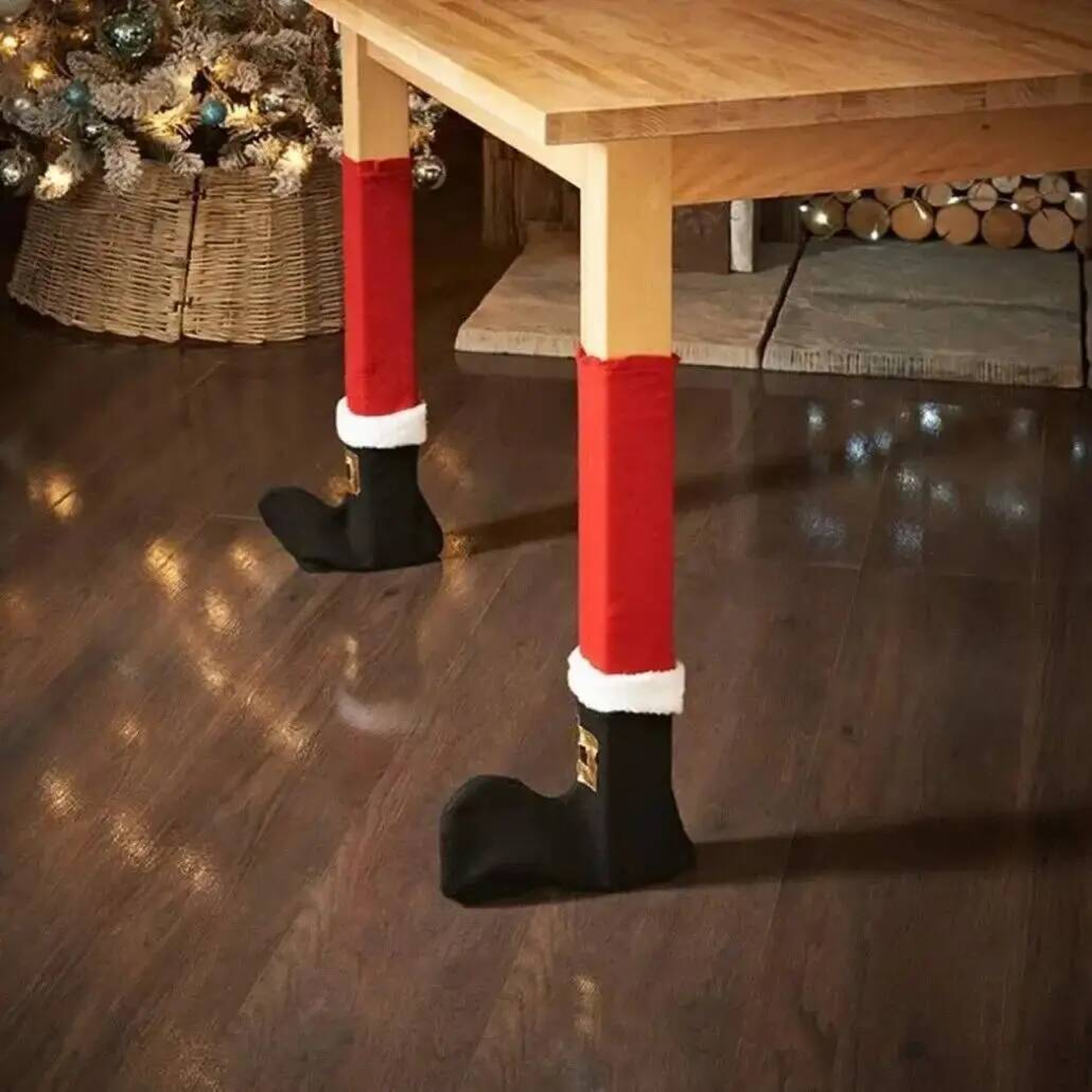 Christmas Decorations Dining Chair Cover Table Feet Protector Christmas Table Foot Socks Home Party 0