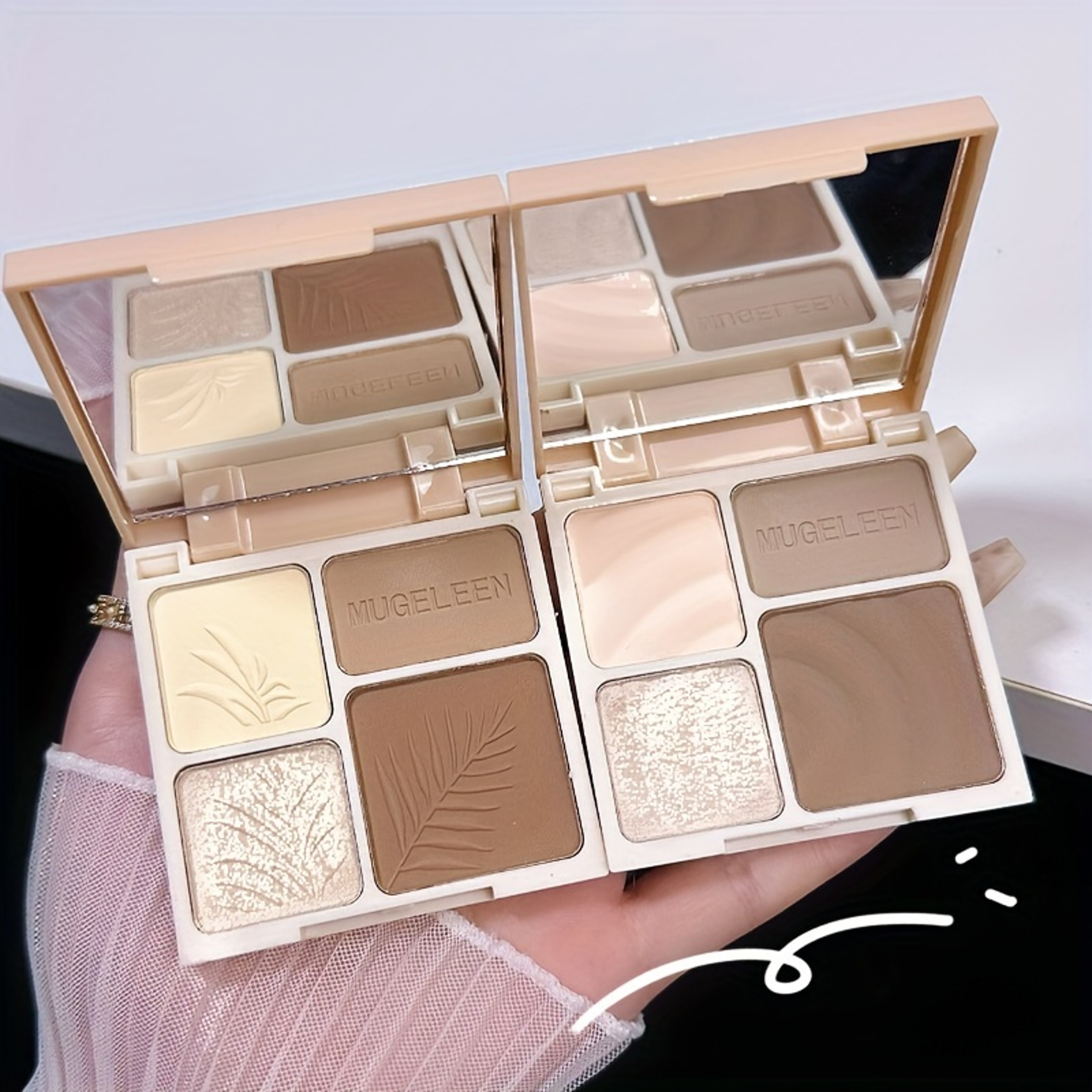 Matte Facial Highlighter Makeup Palette Shimmer Powder For Brighten Contour Lasting Glow Face Cosme 0