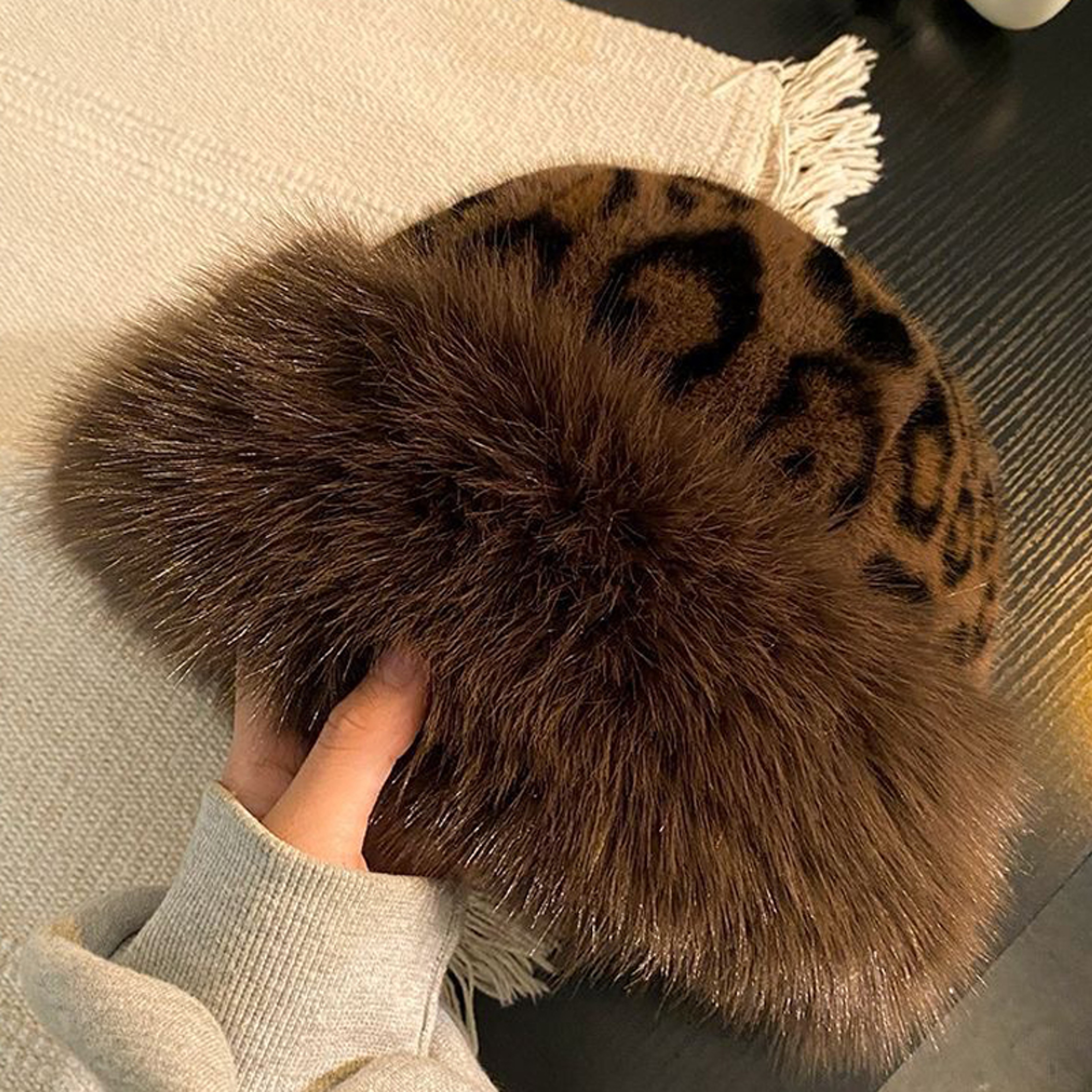 Fluffy Fur Fisherman Hat Windproof Winter Plush Ear Protection Cap Keep Warm Headgear For Women Fas 0