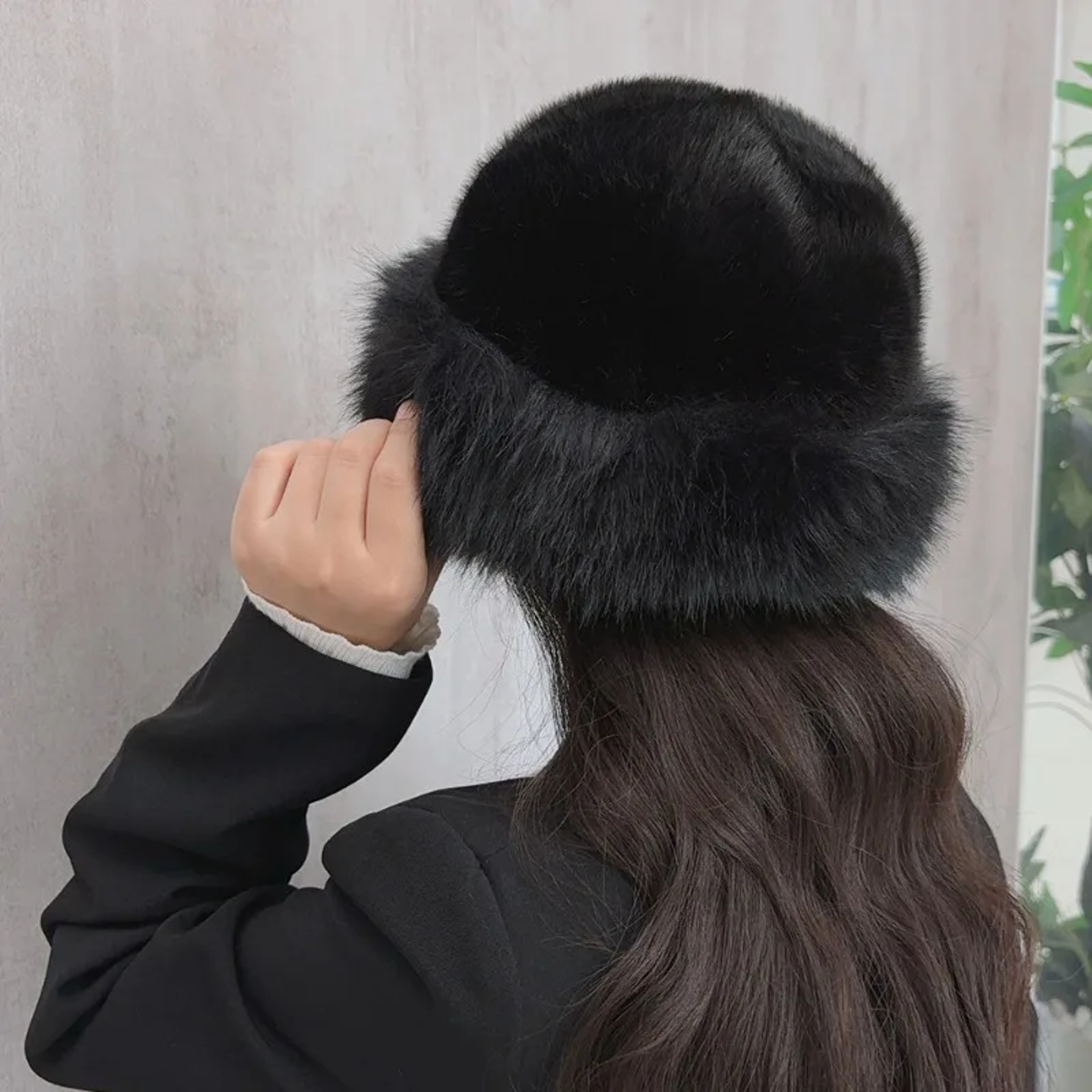 Fluffy Fur Fisherman Hat Windproof Winter Plush Ear Protection Cap Keep Warm Headgear For Women Fas 5