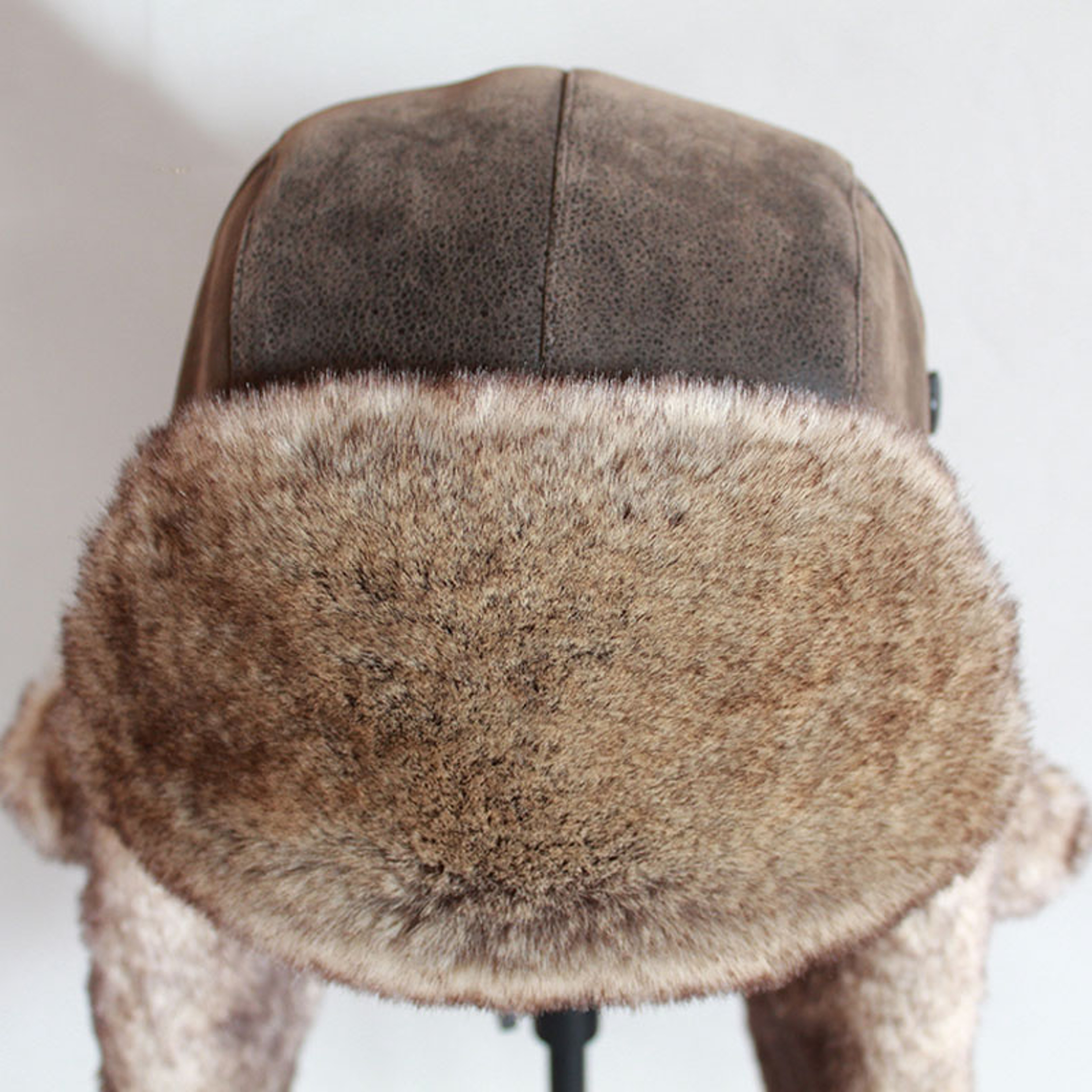 Winter Bomber Hats Men Warm Russian Ushanka Hat PU Leather Fur Trapper Cap Ear Flap For Women 1