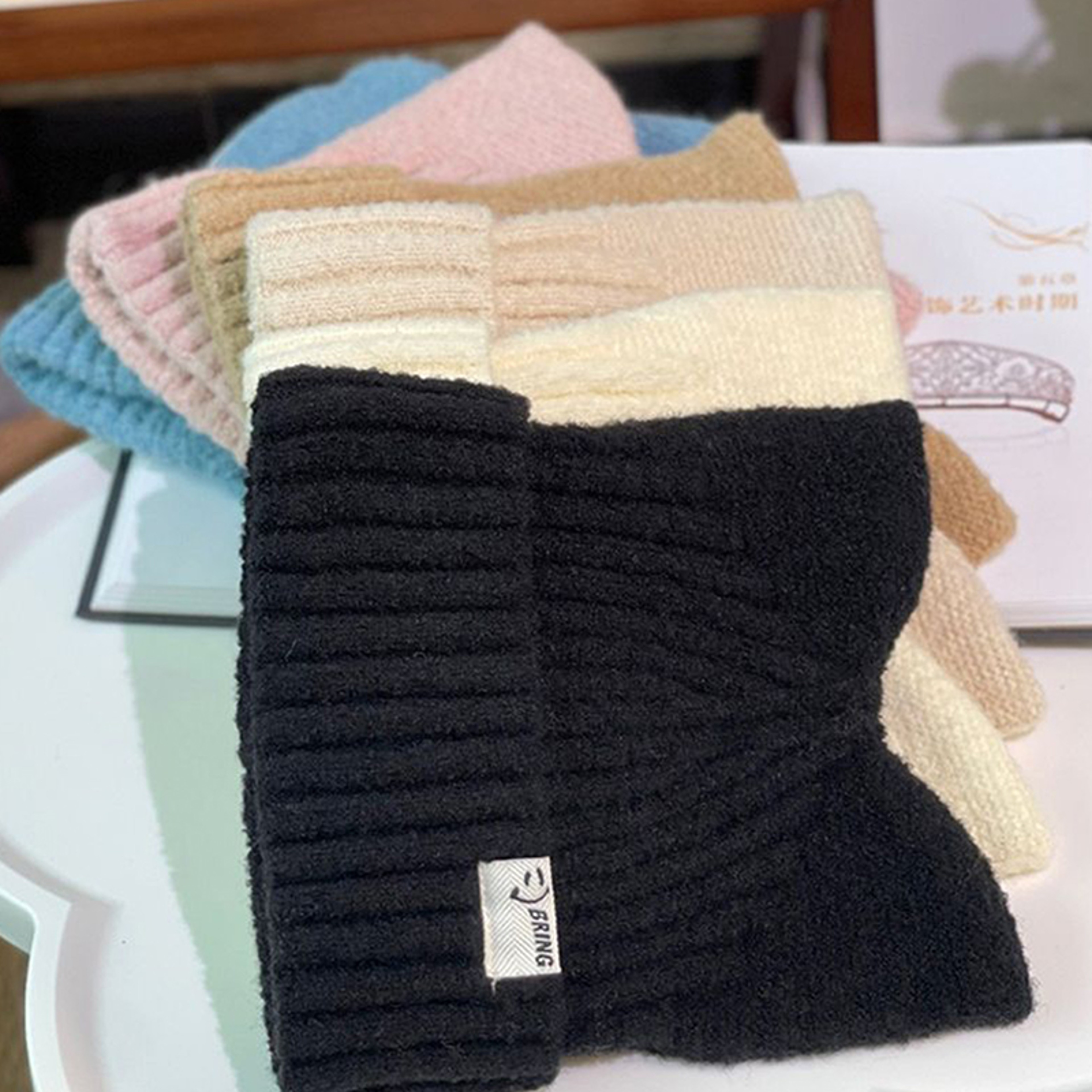 Sweet Cat Ears Beanies For Women Winter Warm Ear Protection Autumn Pullover Knitted Hats Versatile 5