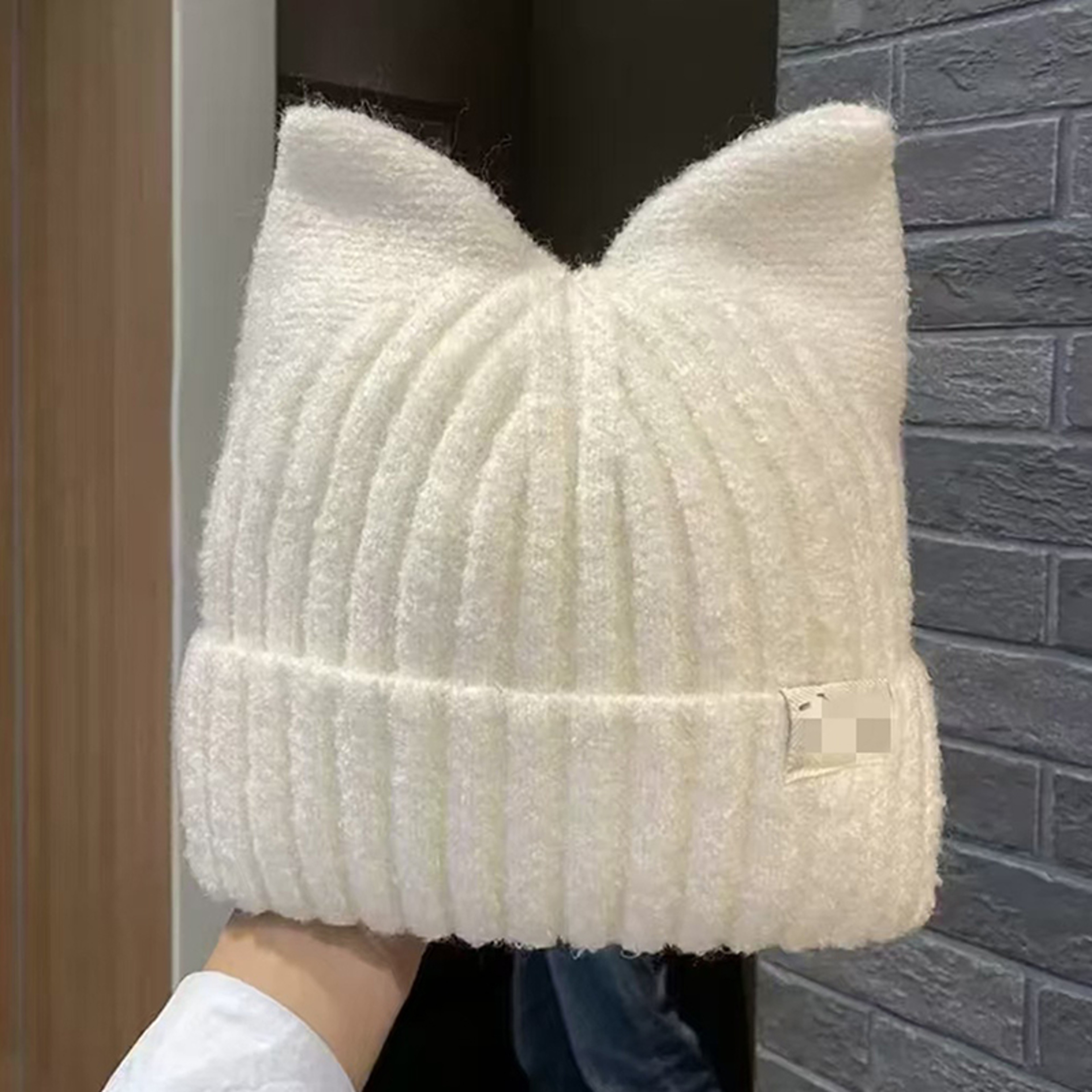 Sweet Cat Ears Beanies For Women Winter Warm Ear Protection Autumn Pullover Knitted Hats Versatile 7
