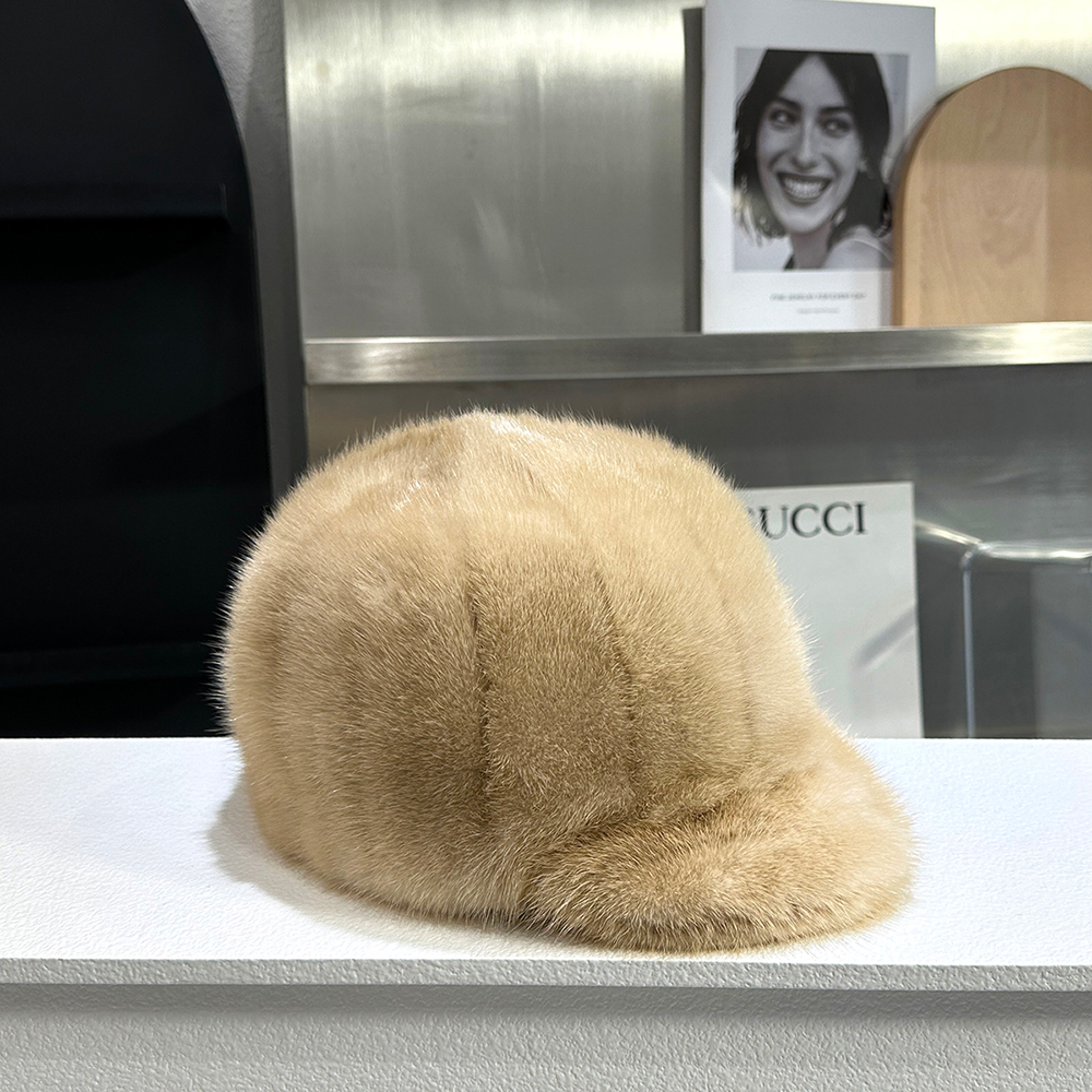 Genuine Mink Fur Hat Winter Women Natural Quality Fashion Cap For Outdoor Wear 4