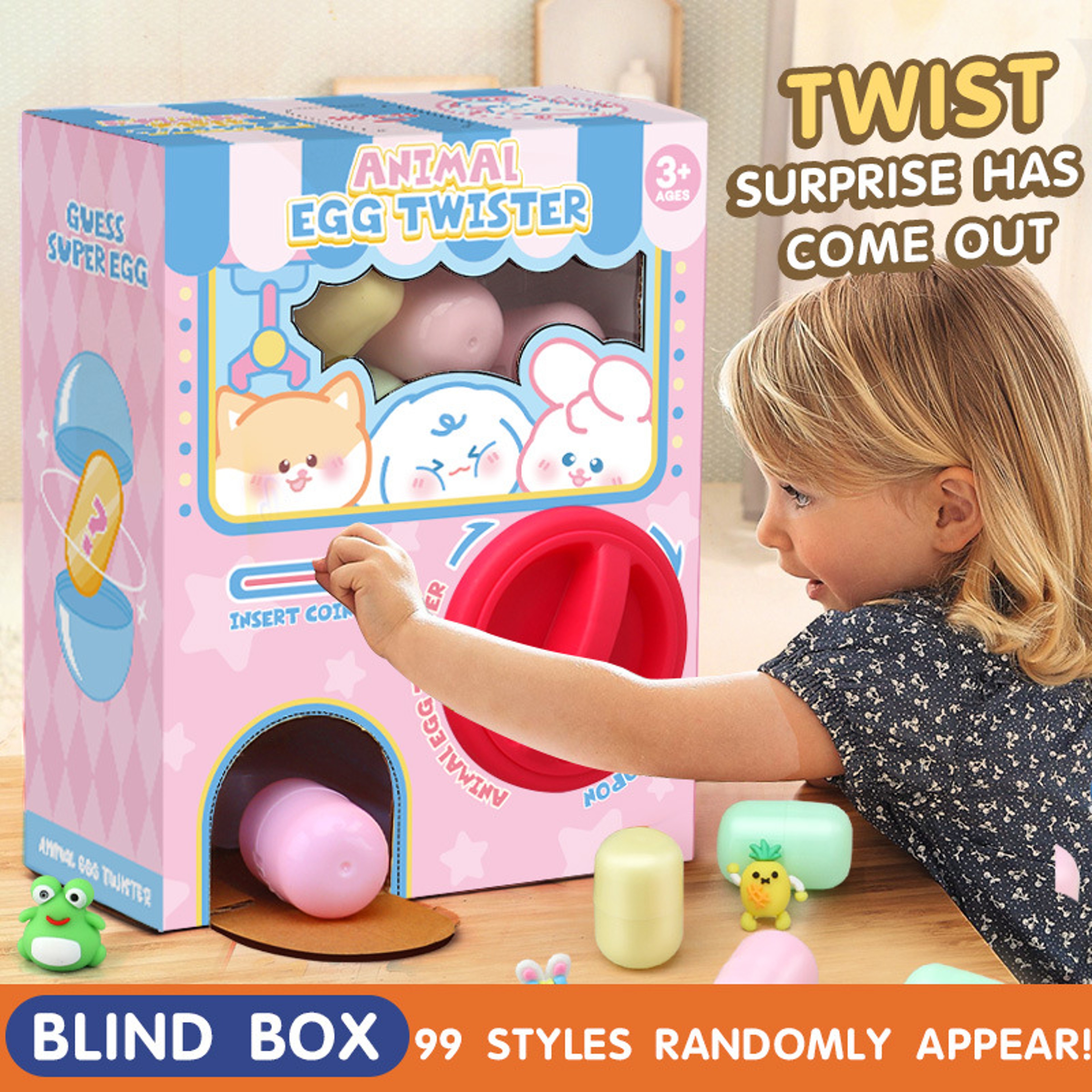 Baby Scratching Machine Blind Box Childrens Fun Animal Egg Twister Capsule Toys Christmas Doll Claw 2
