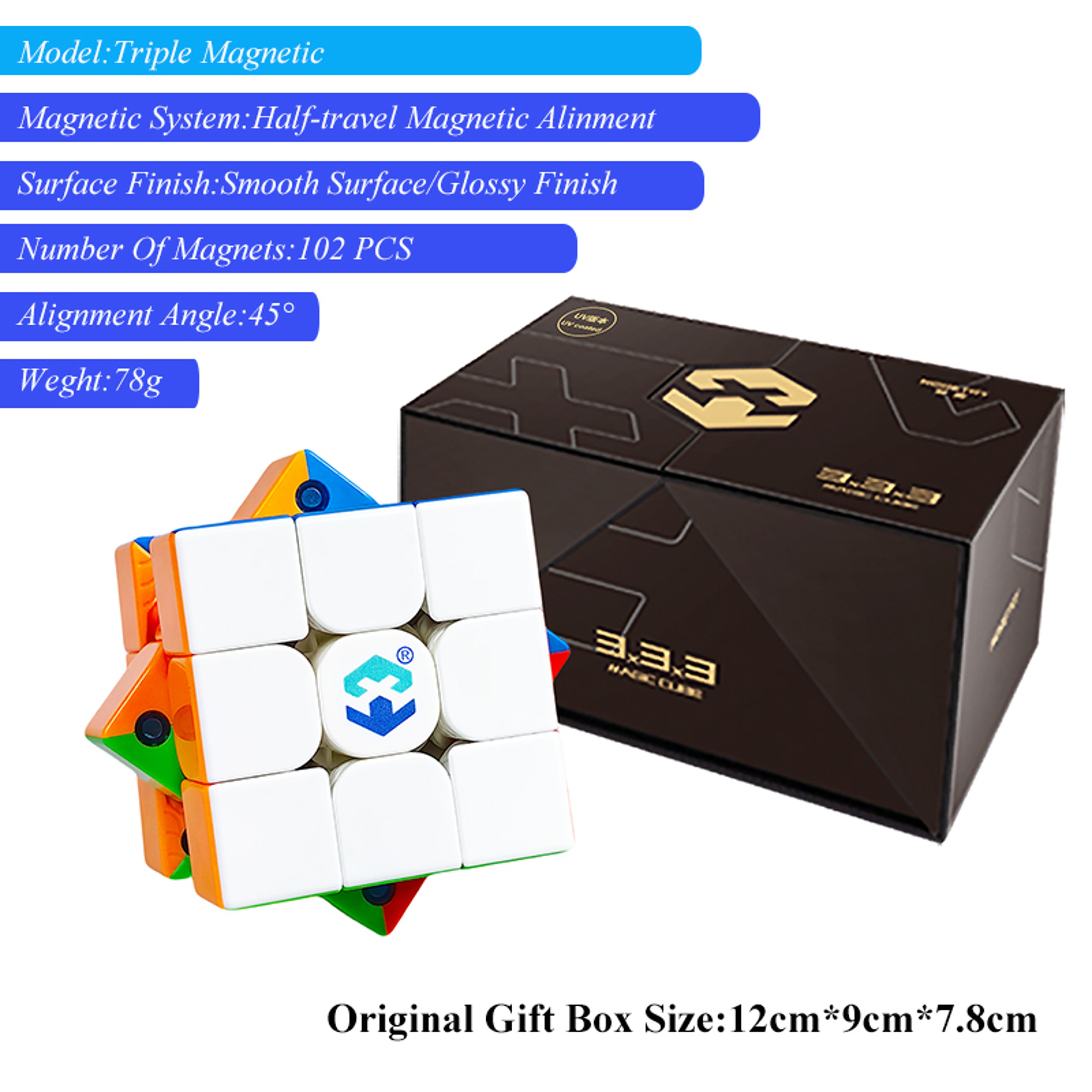 Pyraminx SpeedCubing Magnetic Speed Cube BrainTeaser Kids Toy DIY Puzzle With Level Tension Fidget 7