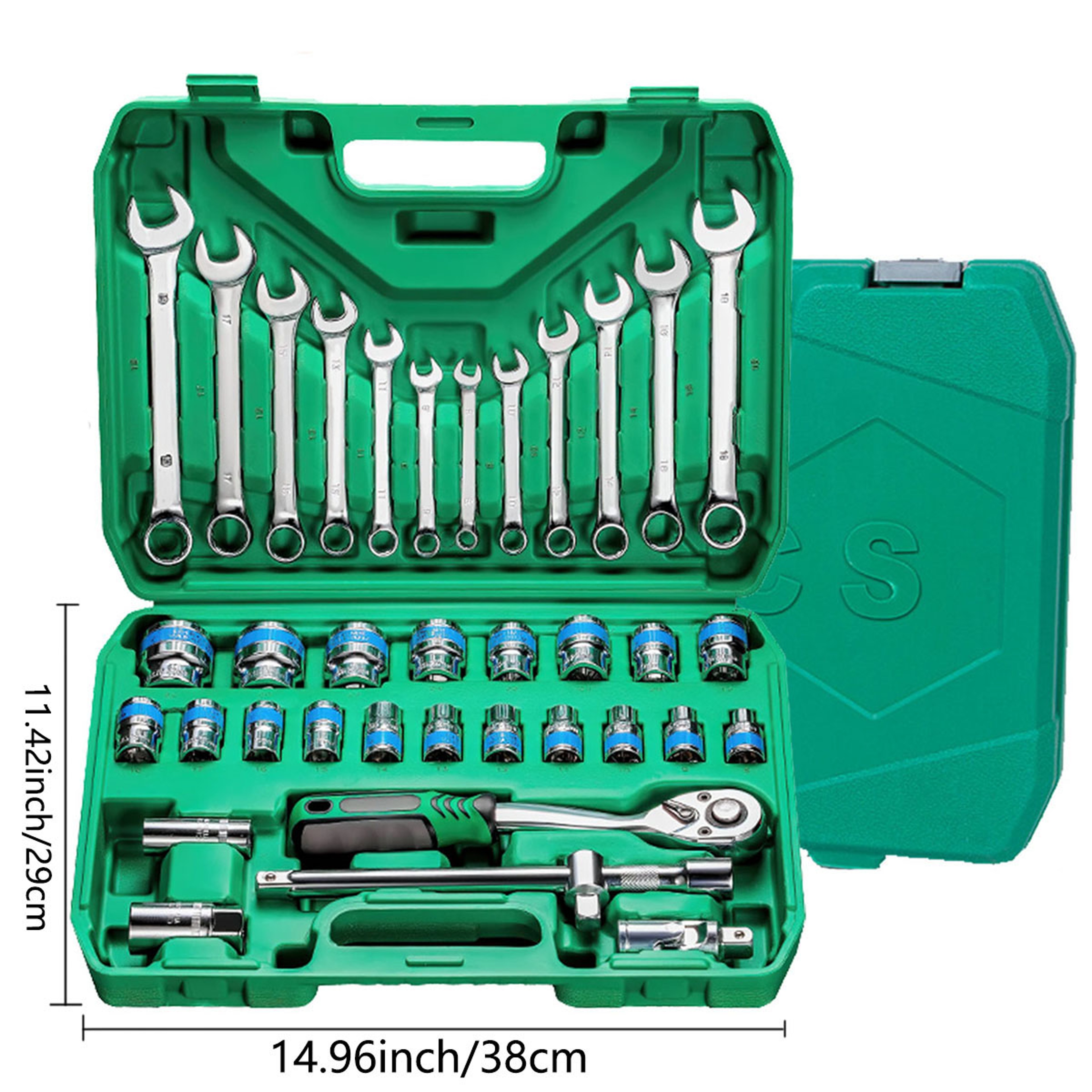 Mechanical Tool Set with Socket Wrench Ratchet and Drill Bit Socket for Automotive and Home Use – view 7