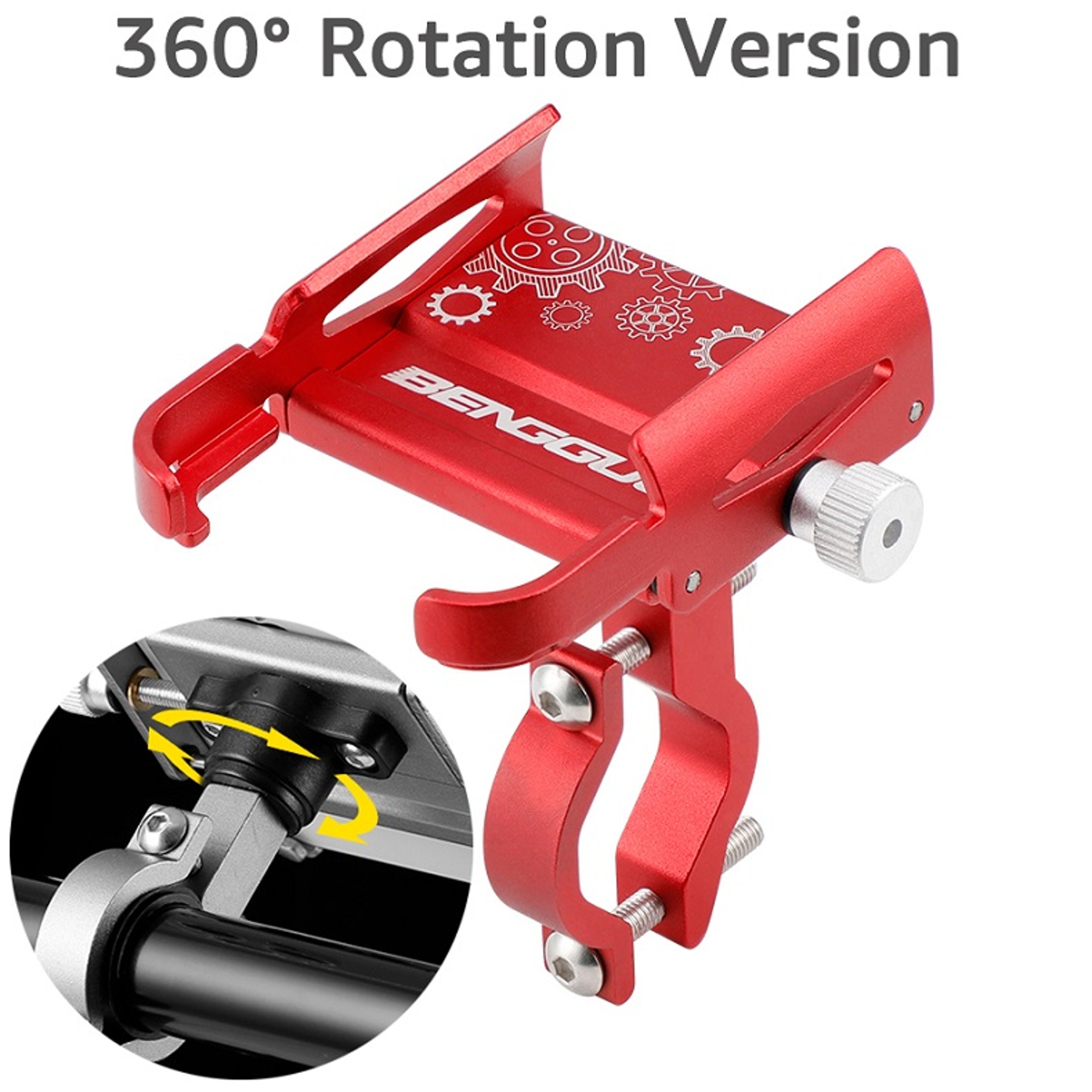 Rotation Bike Phone Holder Universal Motorcycle Handlebar Mount For Devices 6