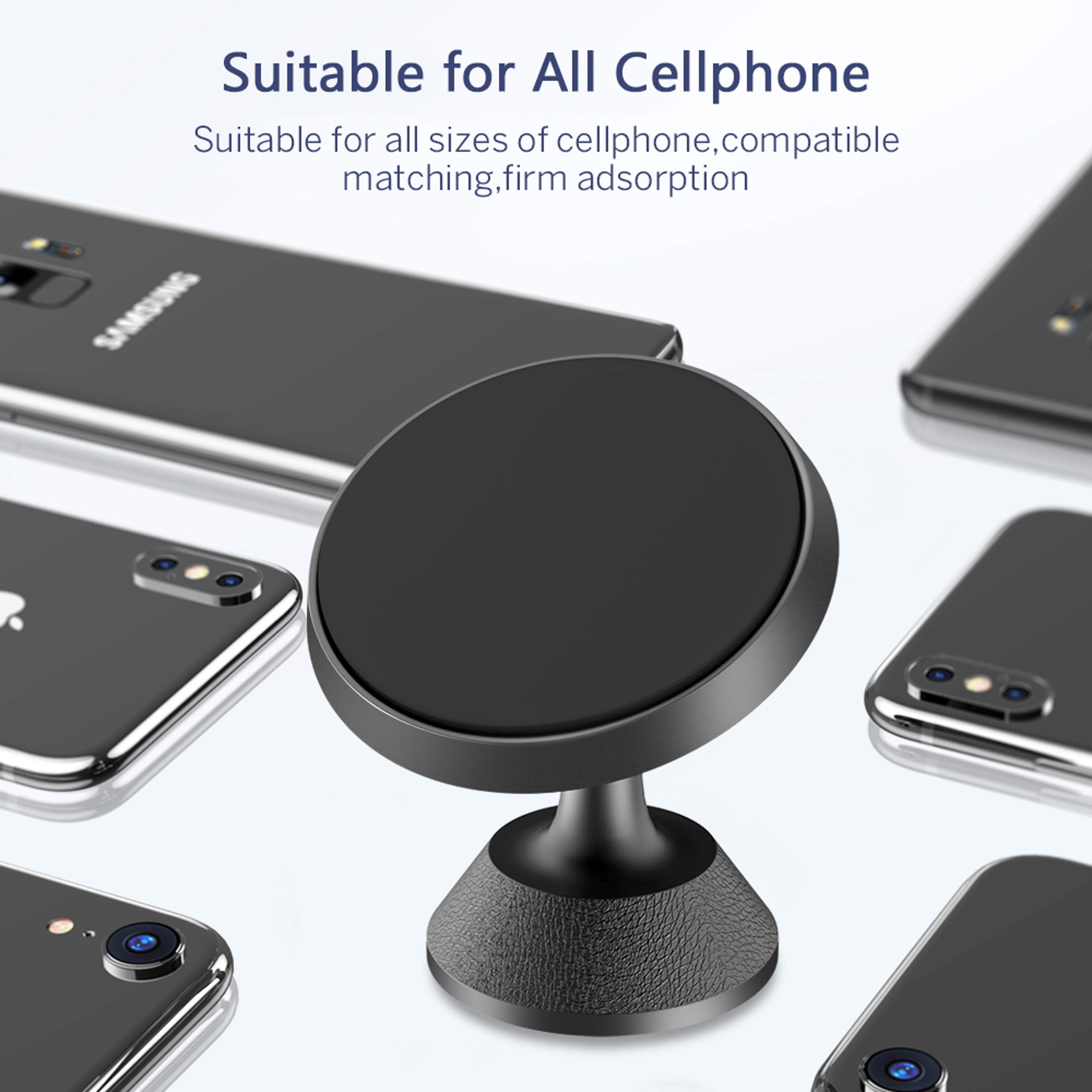 Universal Magnetic Car Phone Holder For Dashboard Secure Car Phone Mount 3