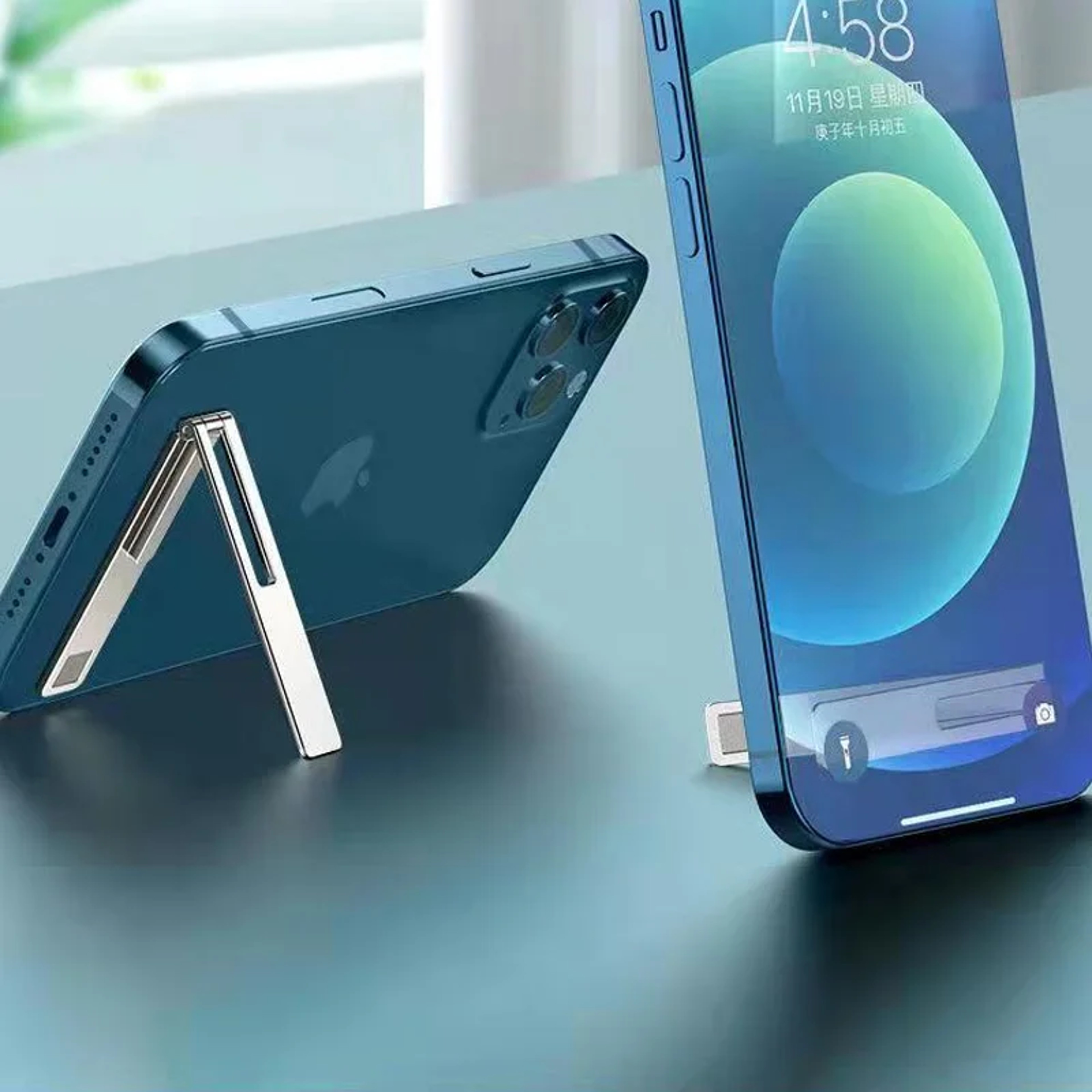 Ultra Thin Magnetic Phone Stand Foldable Phone Holder For Desk 1