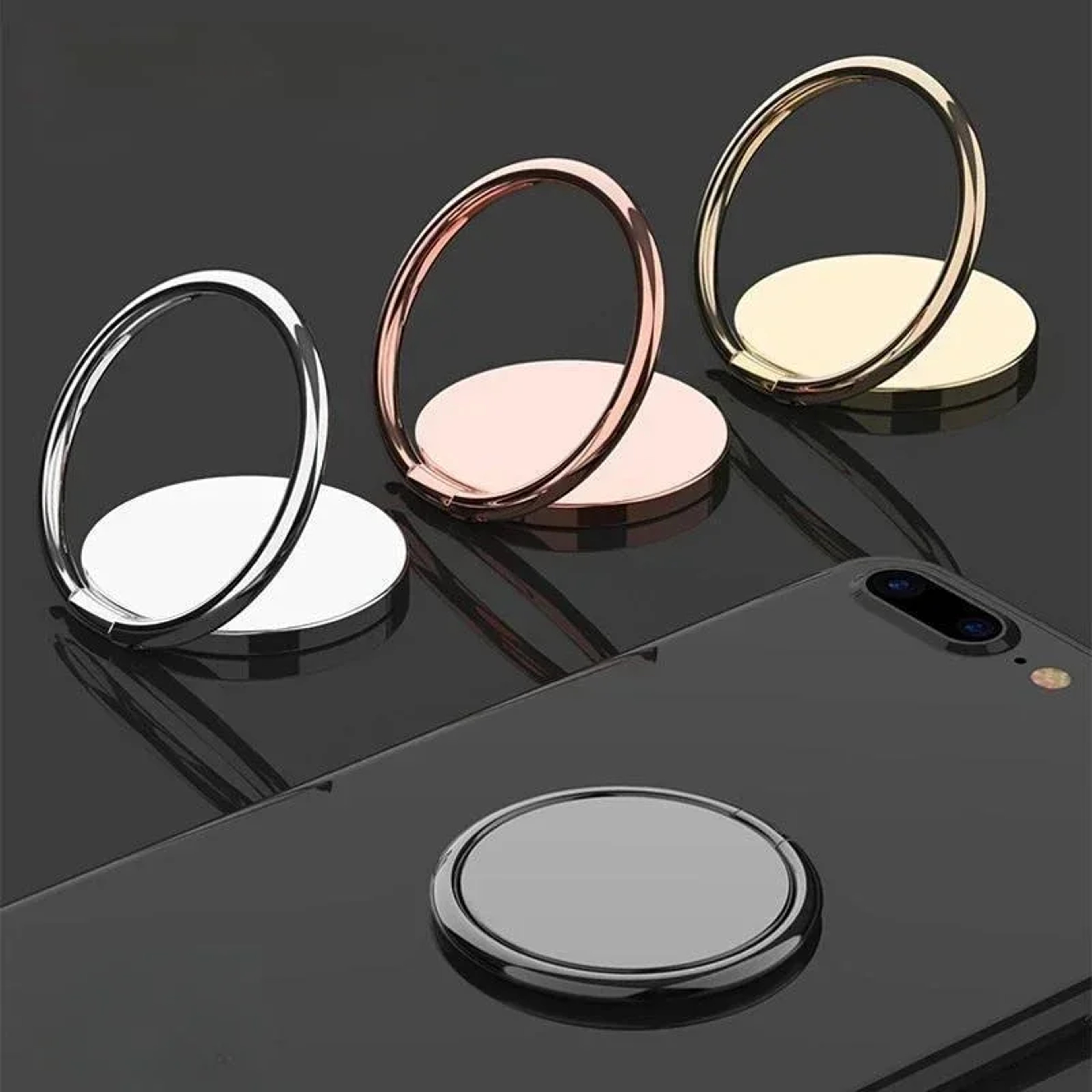 Rotating Phone Ring Holder Stand With Grip And Kickstand 0