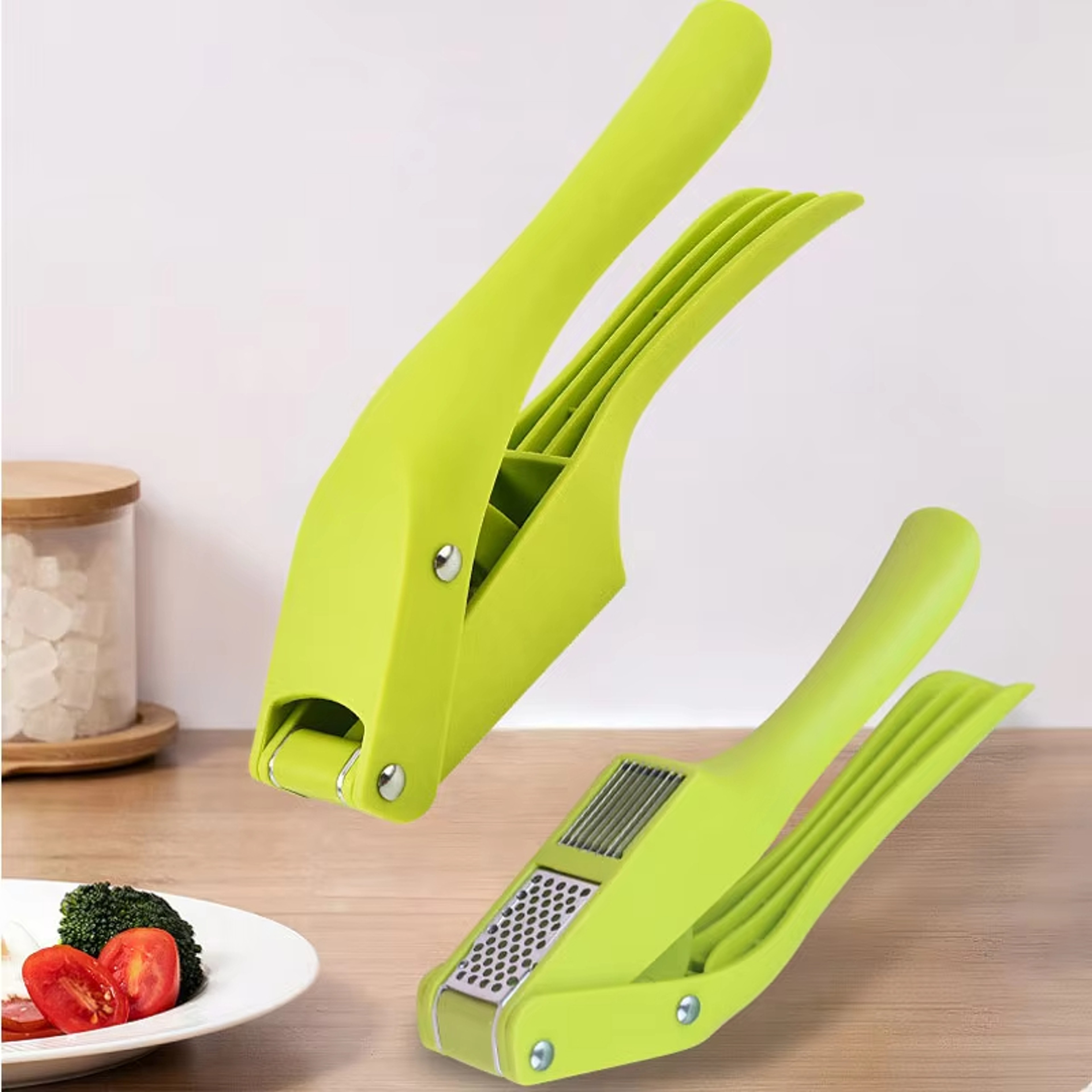 Garlic Press and Slicer Manual Garlic Crusher Kitchen Gadget – view 5