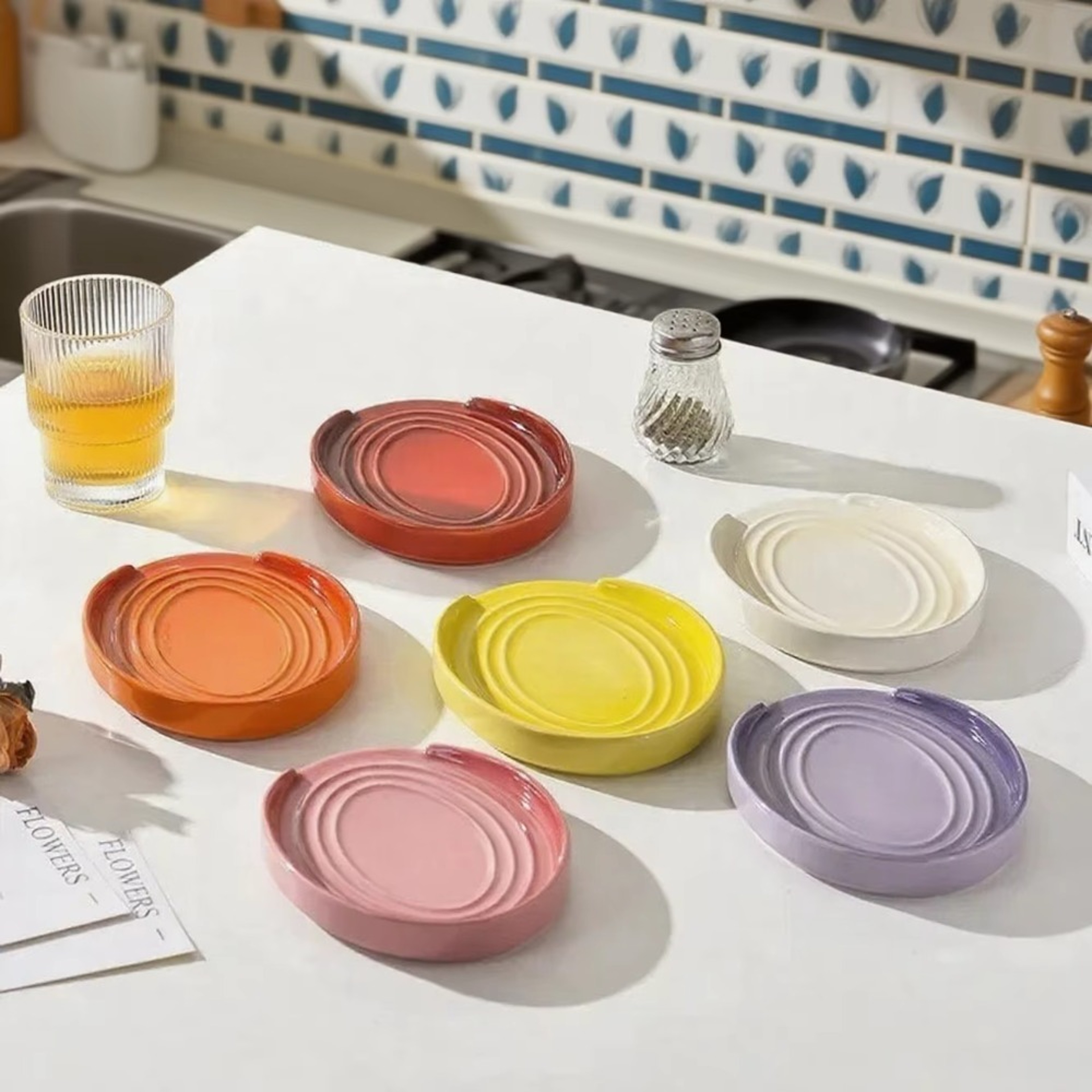 Large Ceramic Spoon Rest For Stove Top And Kitchen Counter 1