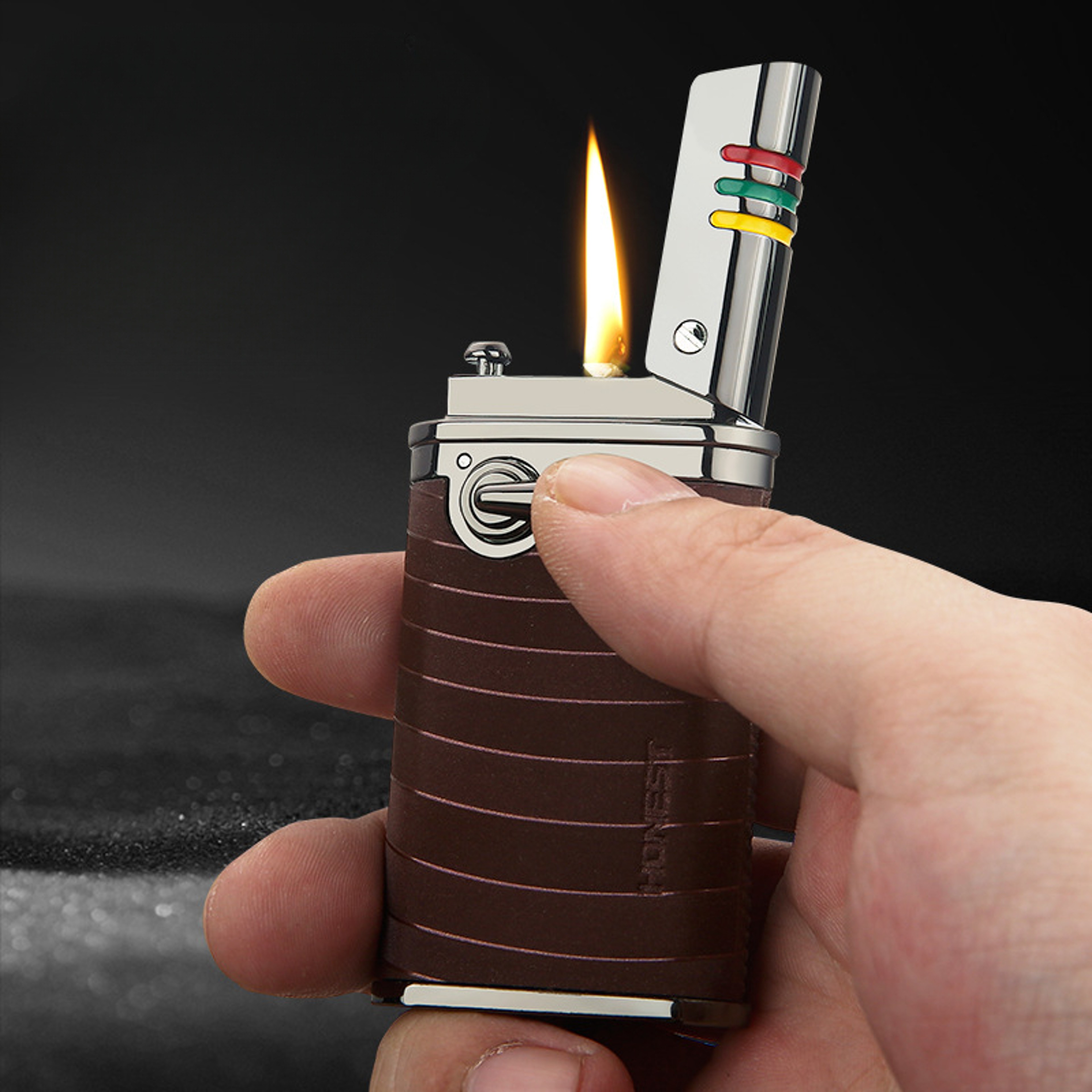 HONEST Retro Kerosene Lighter Metal Rocker Gift Lighter 0