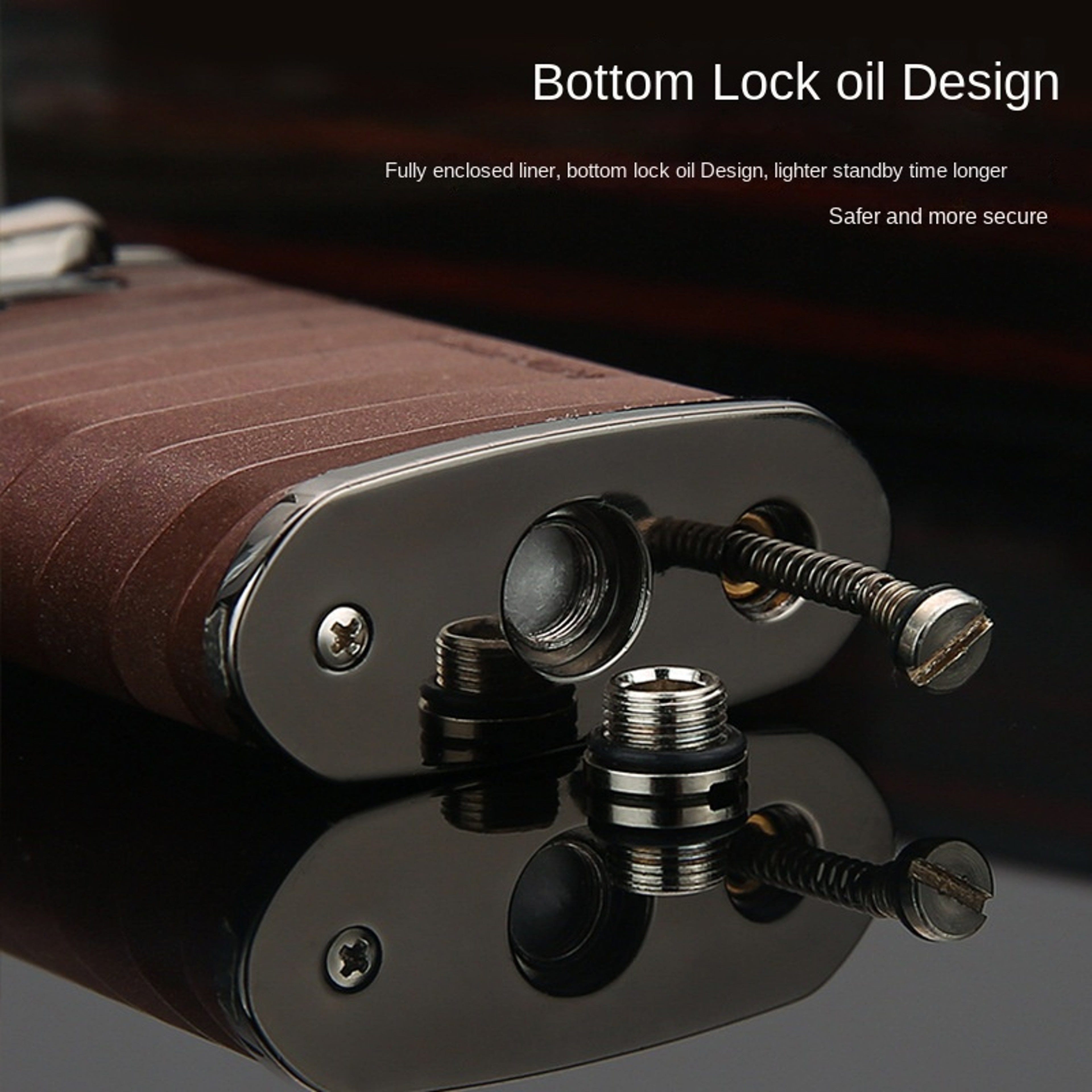HONEST Retro Kerosene Lighter Metal Rocker Gift Lighter 5