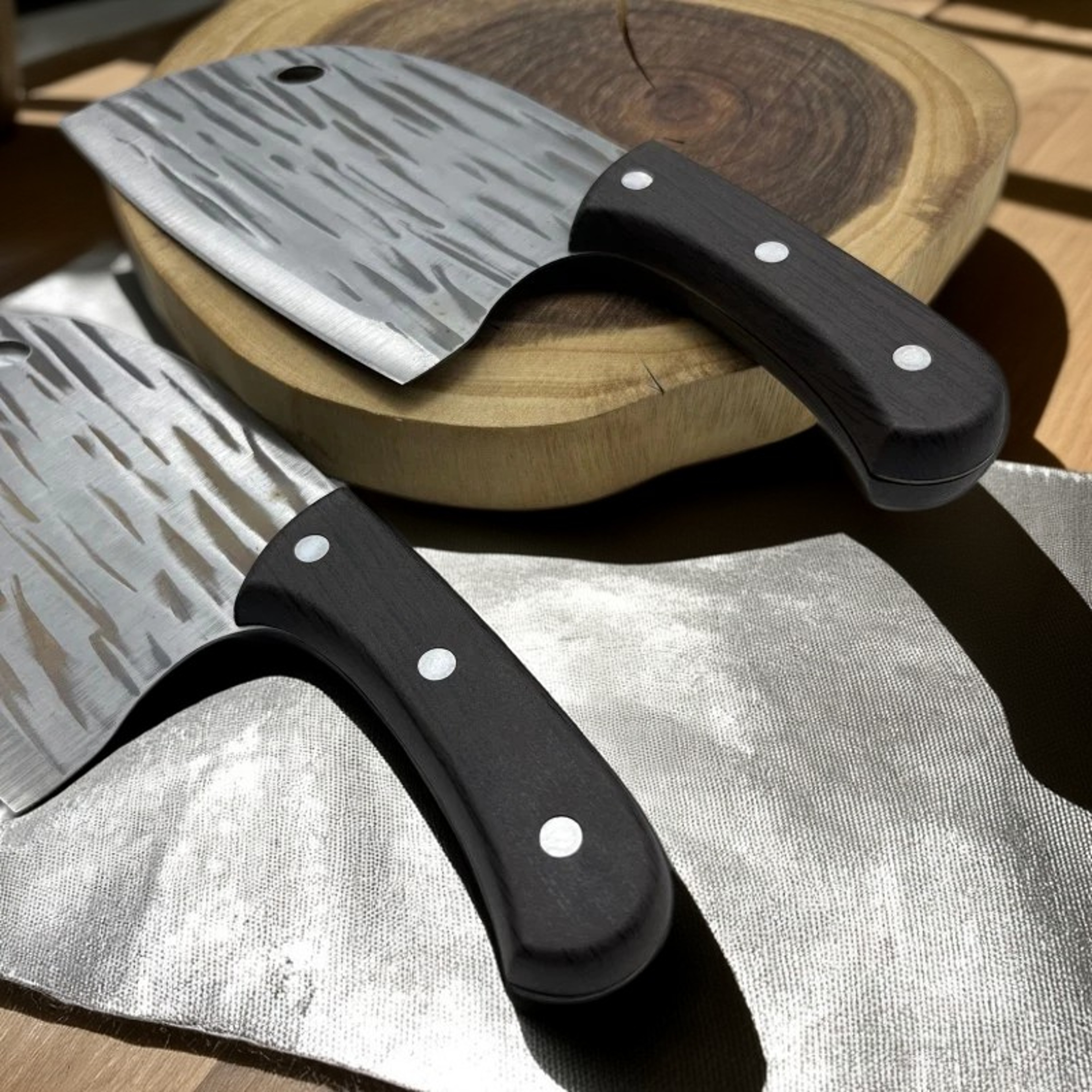 Hand Forged Boning Knife Butcher Knife with Solid Wood Handle – view 6