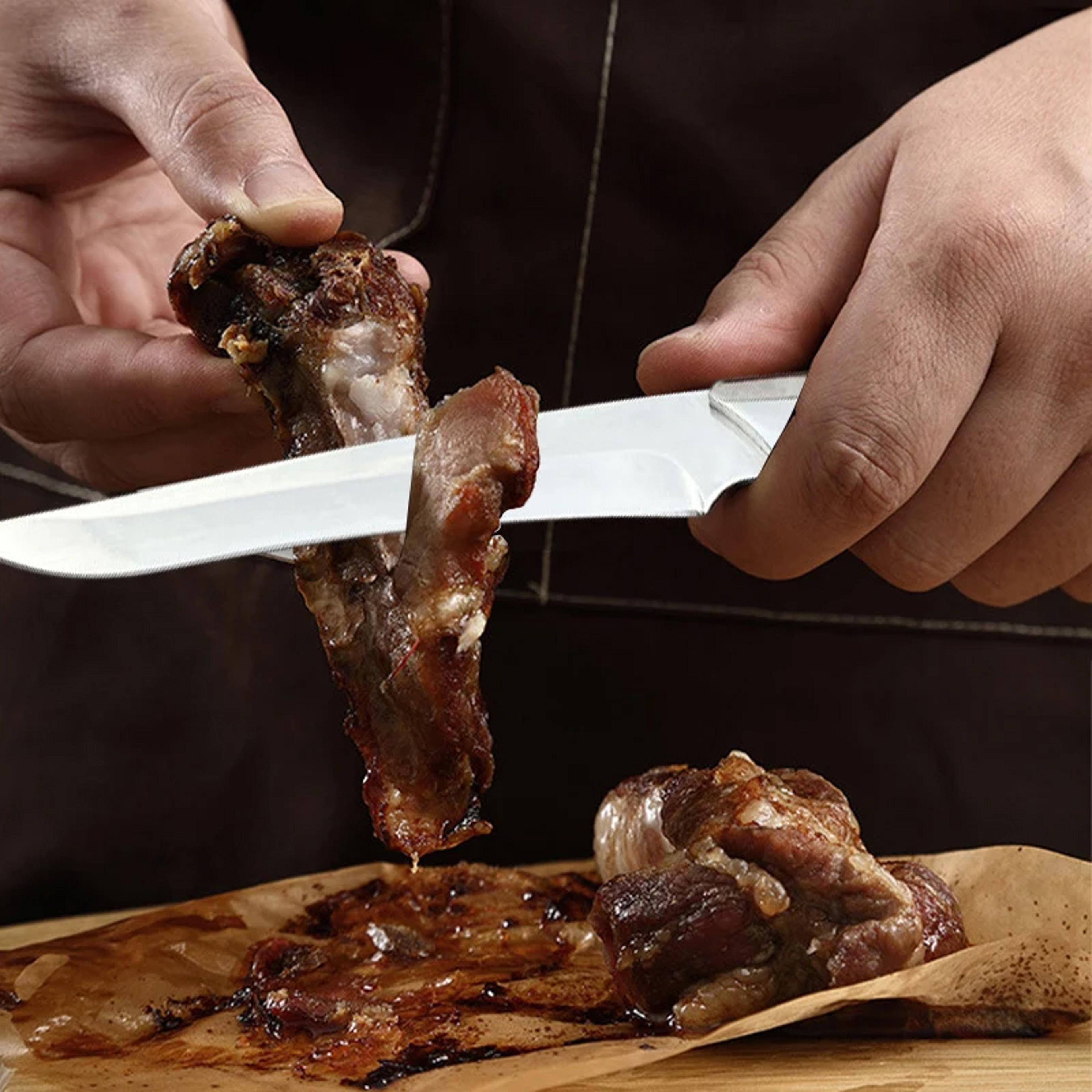 Stainless Steel Boning Knife with Protective Sleeve for Meat, Fruit and Everyday Prep – view 2
