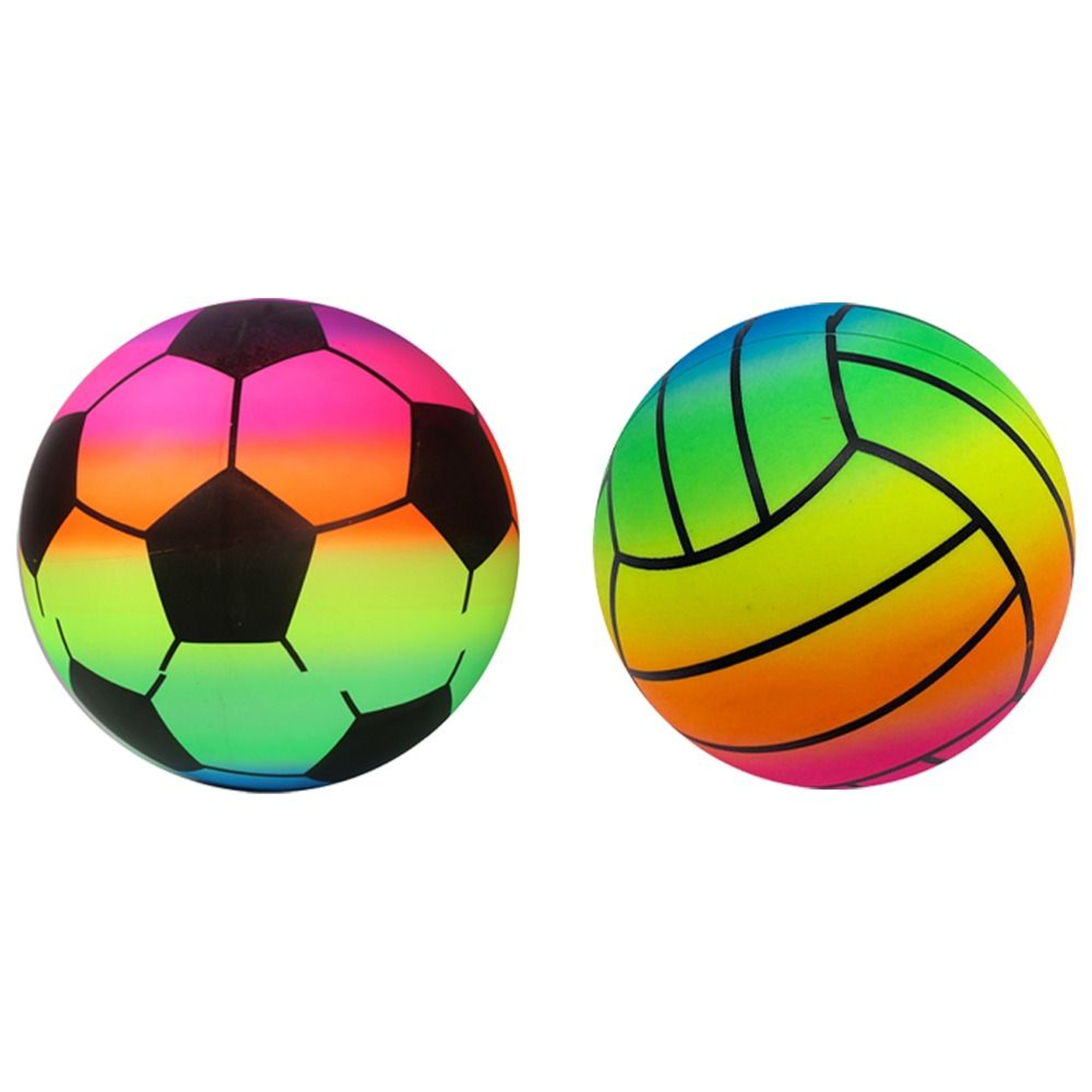 Rainbow Inflatable Beach Ball 22cm Thick PVC Pool And Beach Play Ball 5