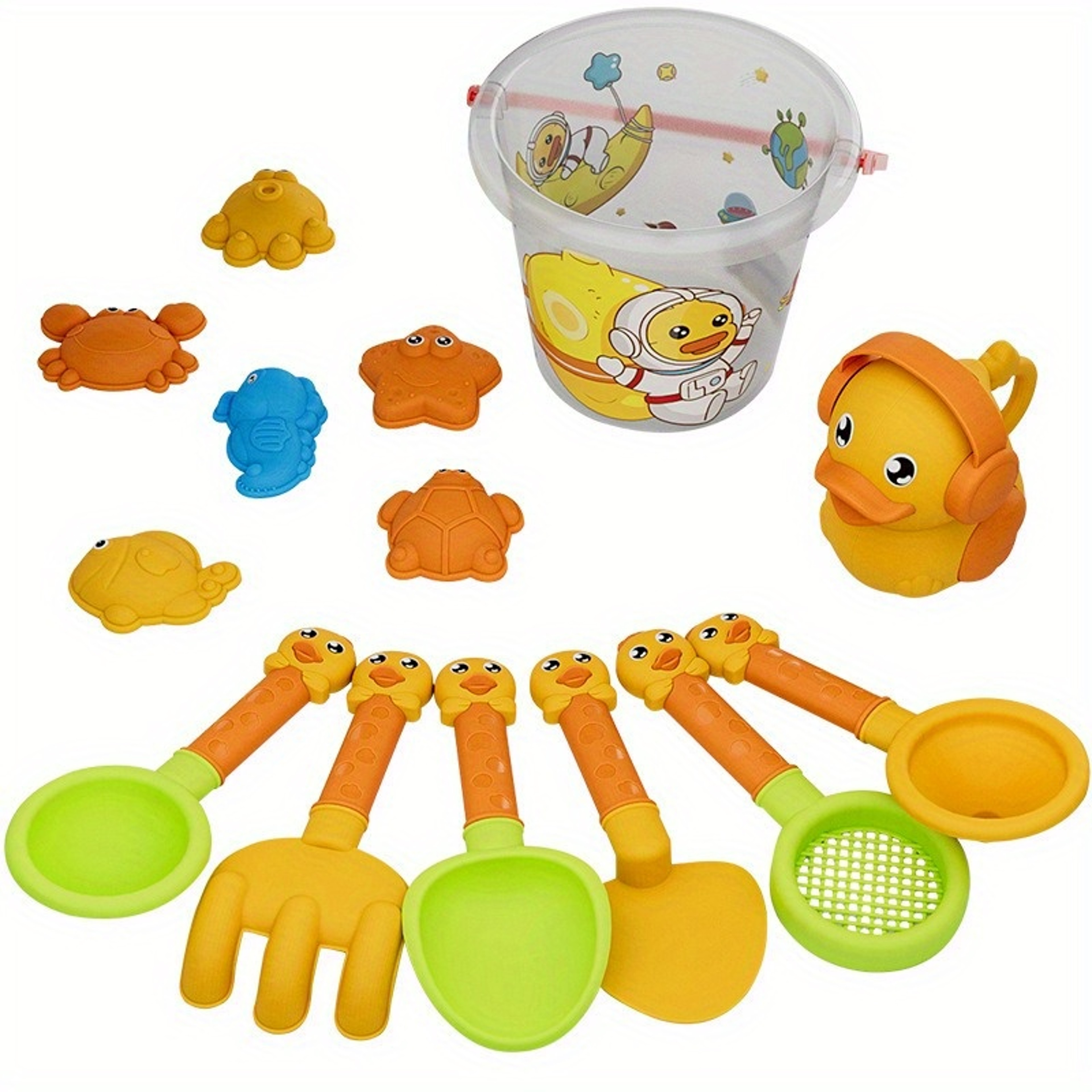 Kids Beach Toy Set with Bucket and Shovels Sand Castle Building Kit – view 6