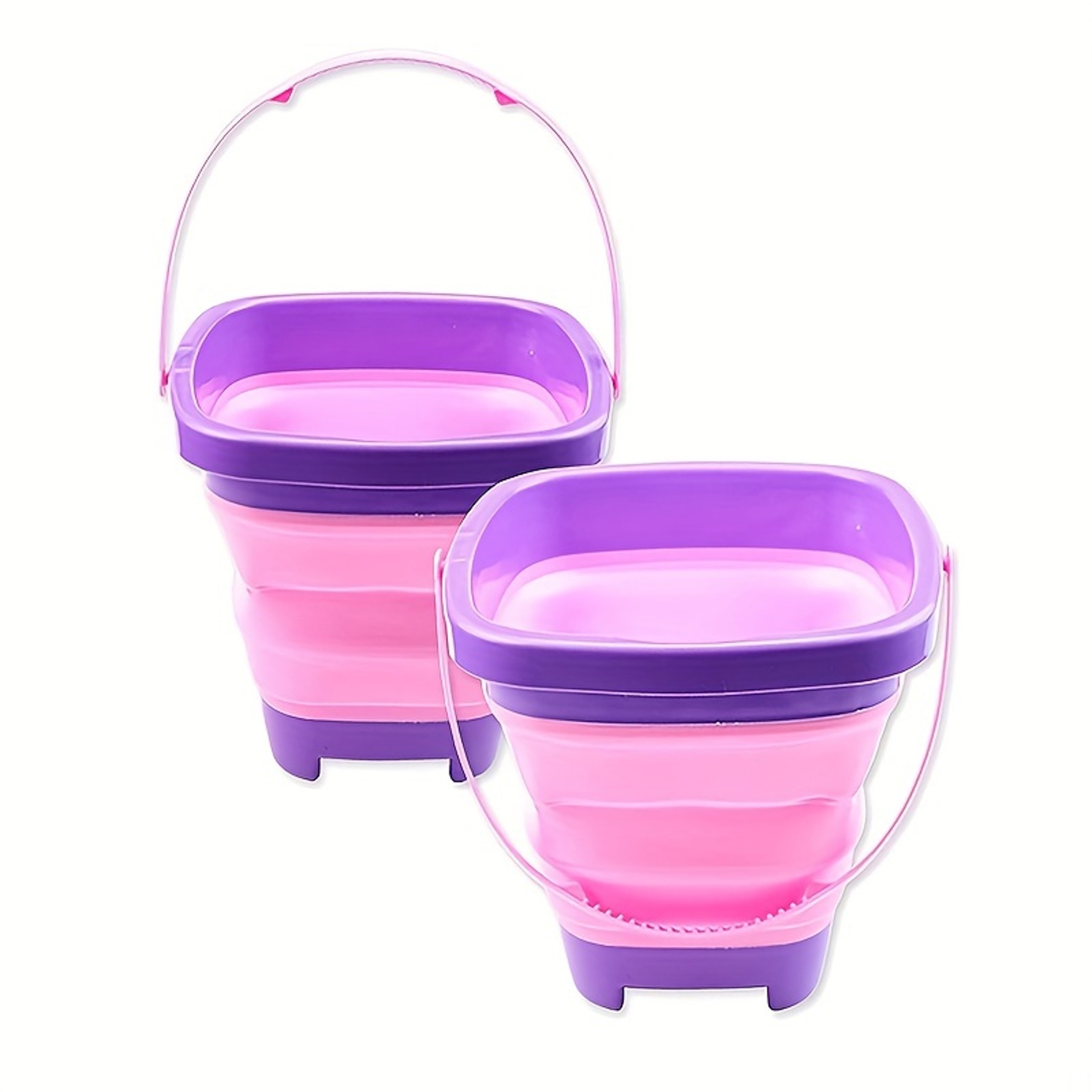 Collapsible Bucket 6763 Oz Silicone Sand Bucket Portable For Beach  Camping Durable Plastic Foldabl 1