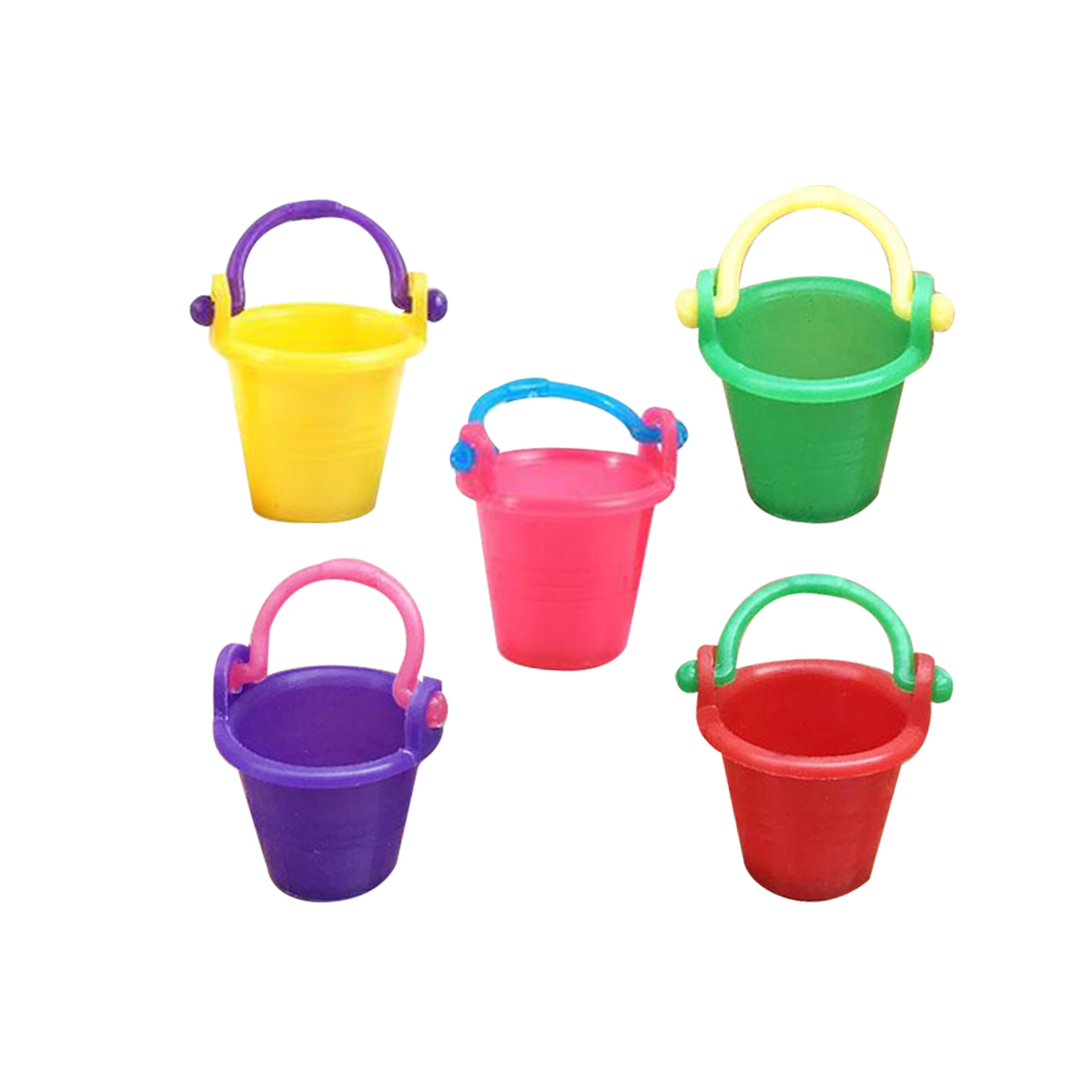 Miniature Beach Buckets Set for Dollhouse Decor, Fairy Garden Accessories and Crafts – view 6