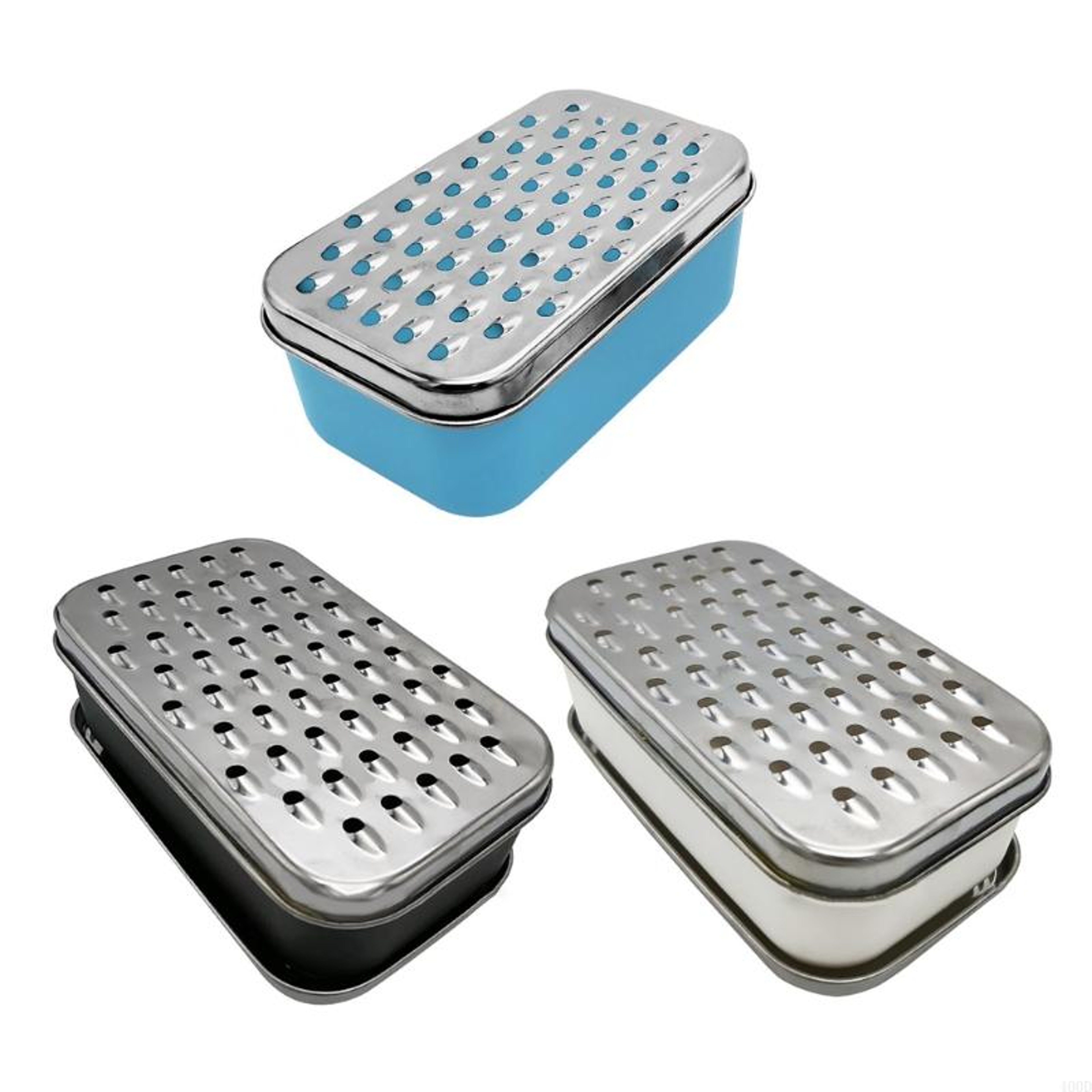 Stainless Steel Cheese Grater with Container Box Grater Vegetable Chopper – view 1