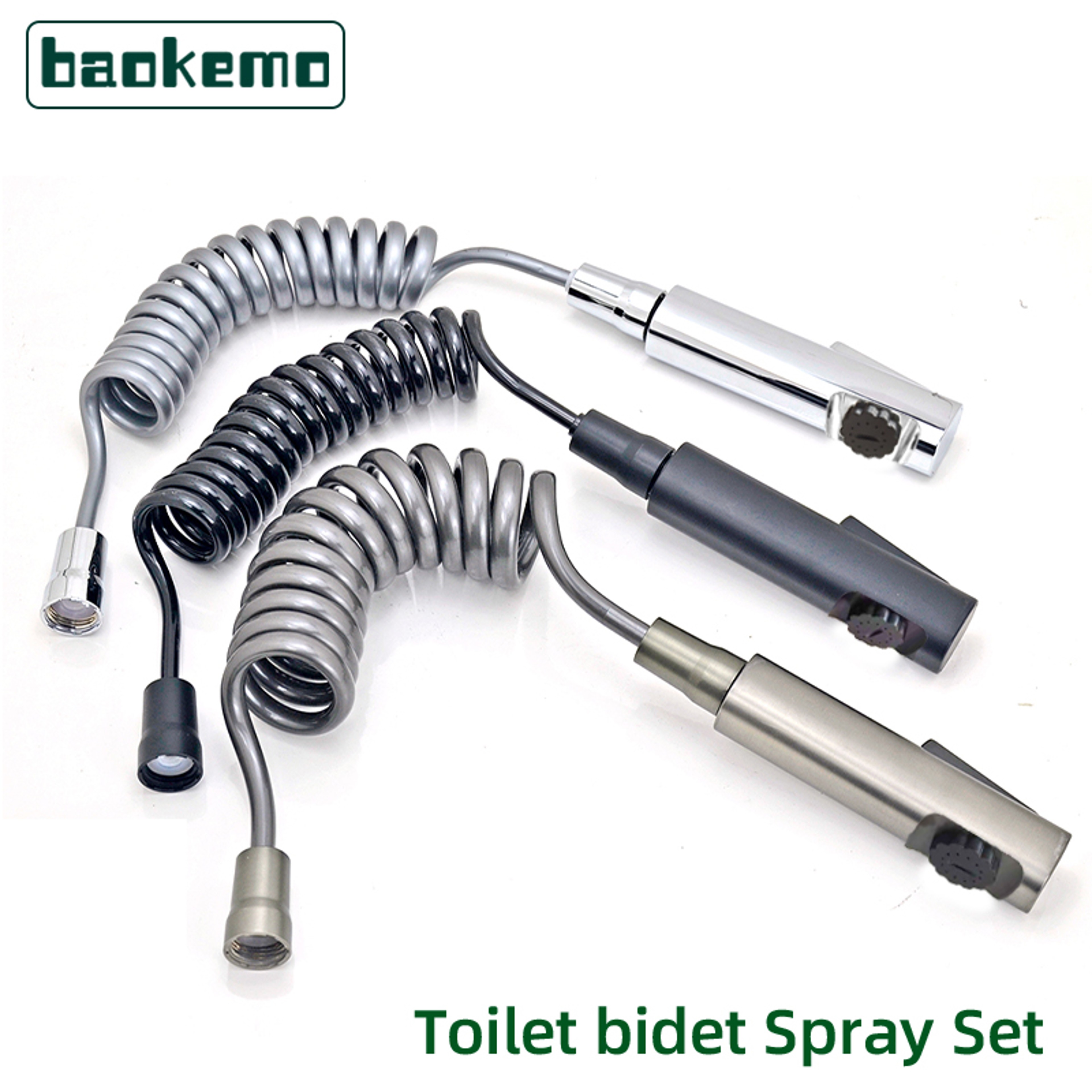 Handheld Bidet Sprayer Set with No Drill Holder and Hose for Toilet Cleaning – view 1