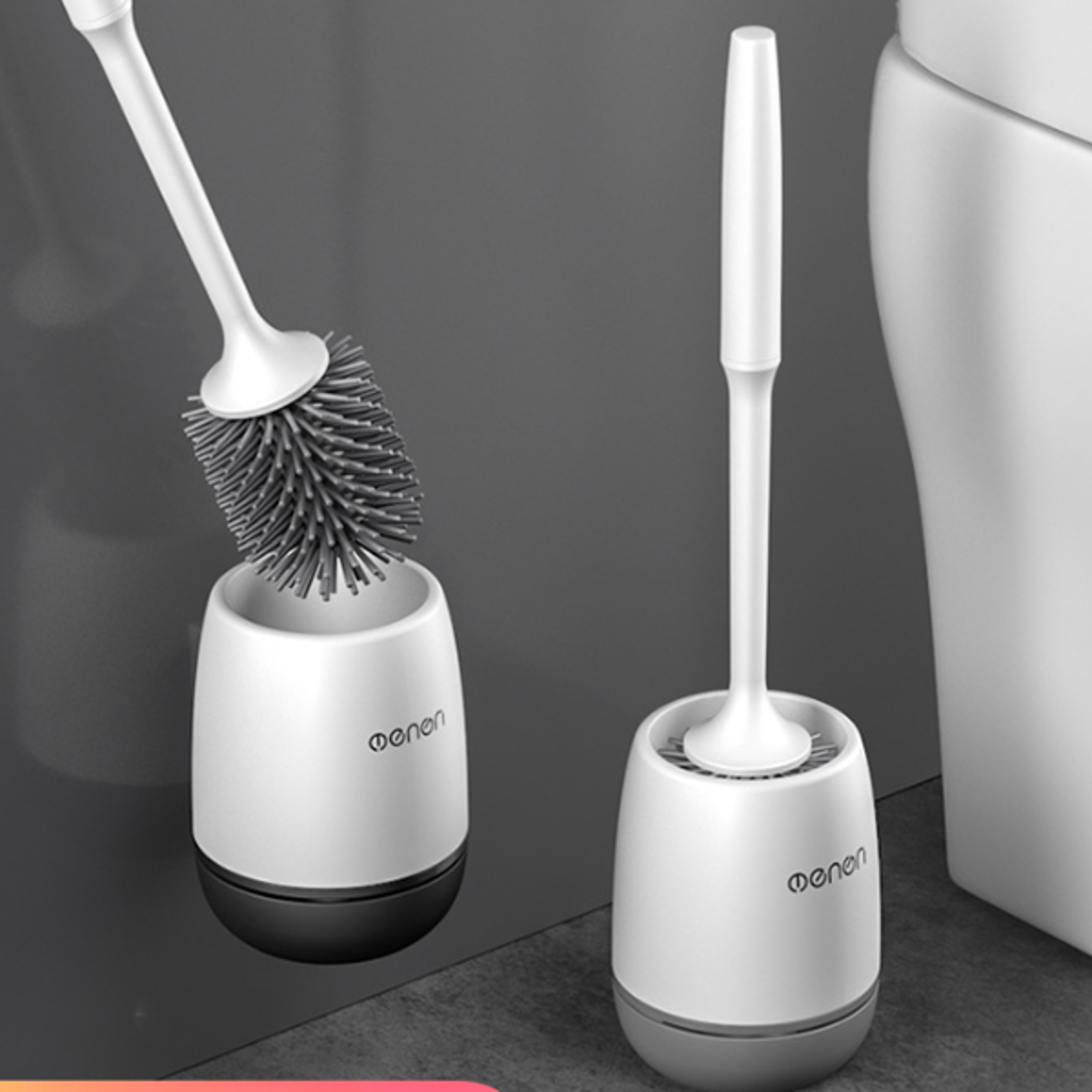 MENGNISilicone Toilet Brush Cleaner Brush Wall Floor Bathtubs And Accessories Cleaning Tools Clean