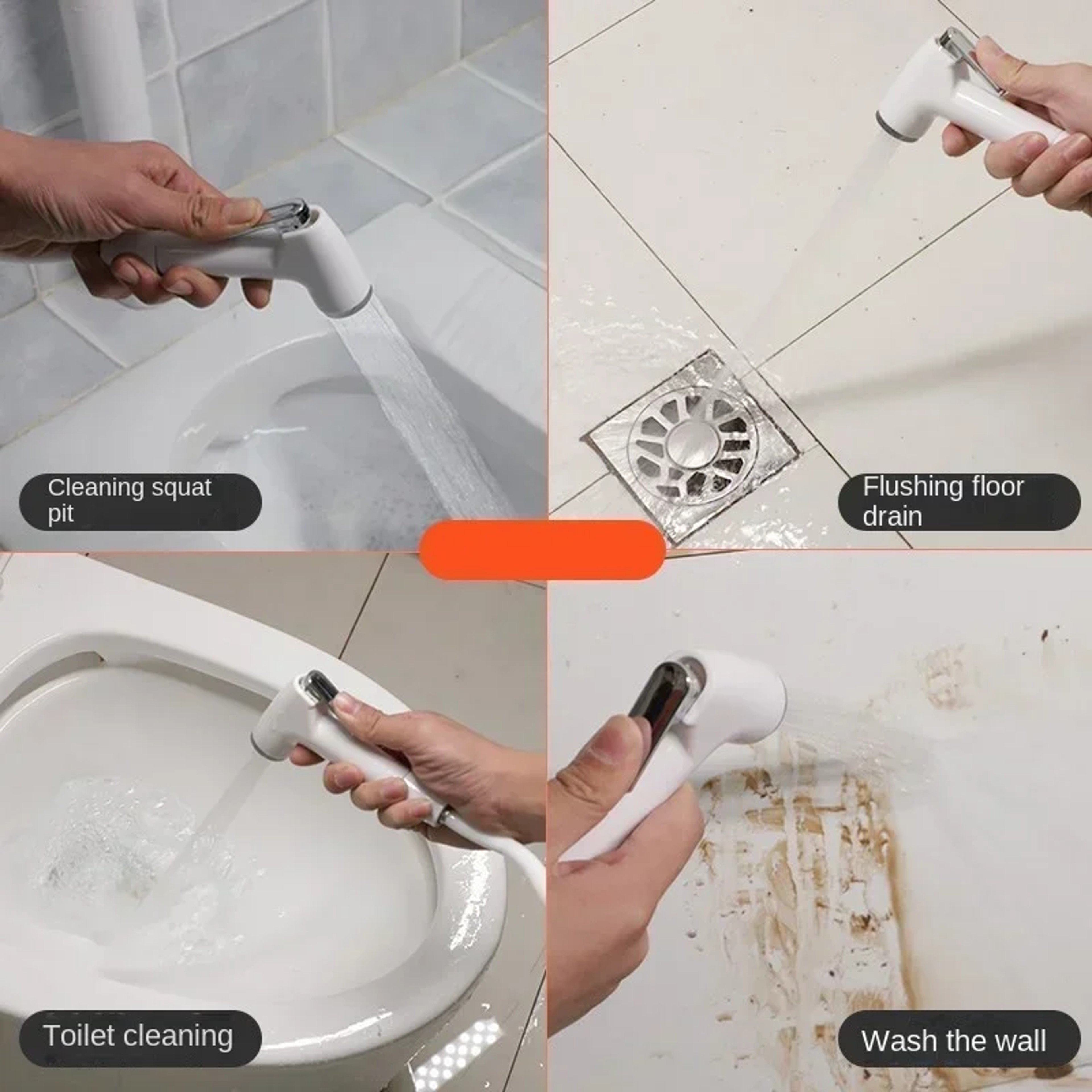 Portable Handheld Bidet Sprayer For Toilet With Retractable Hose 2
