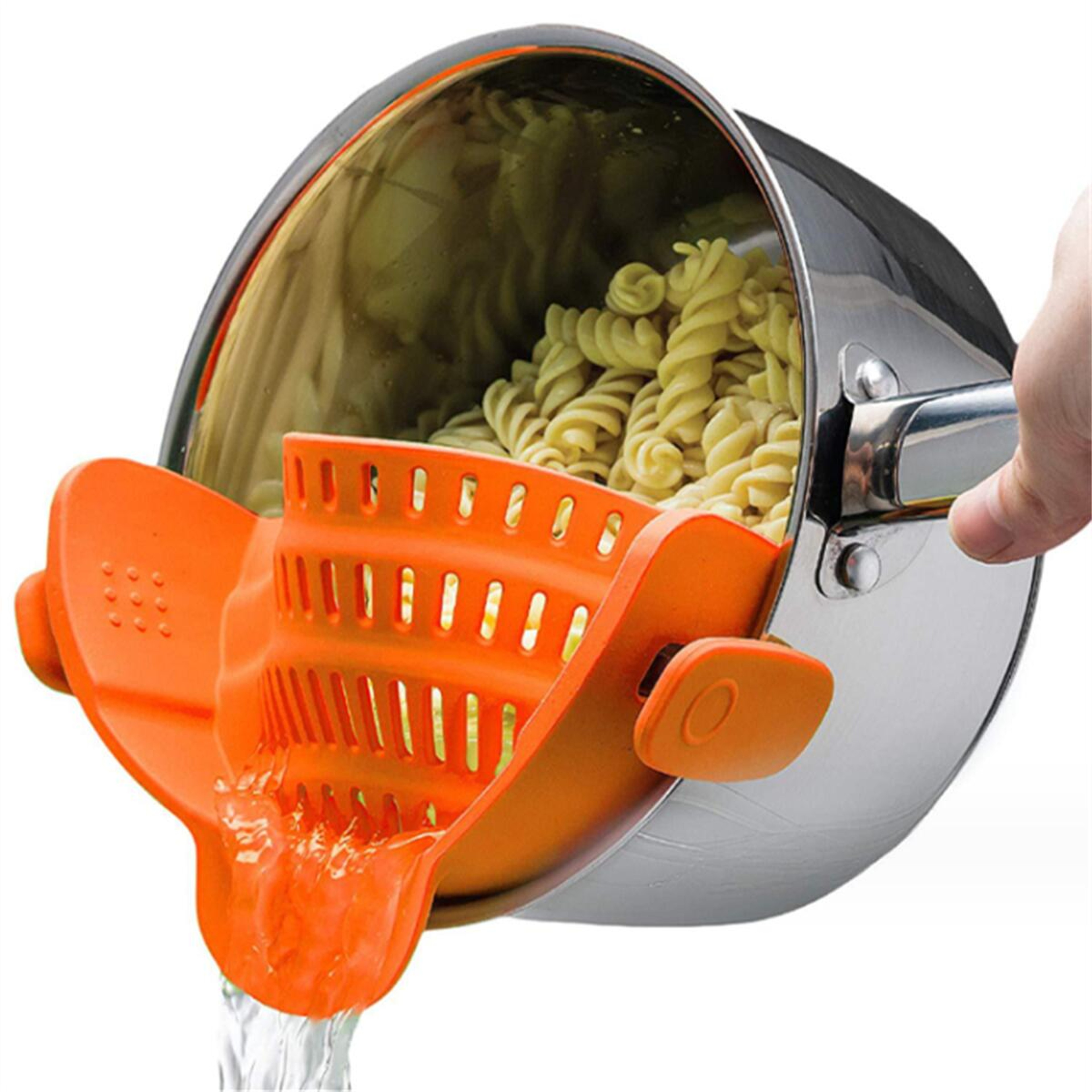 Universal Silicone Clip On Pot Strainer for Pots Pans and Bowls – view 11