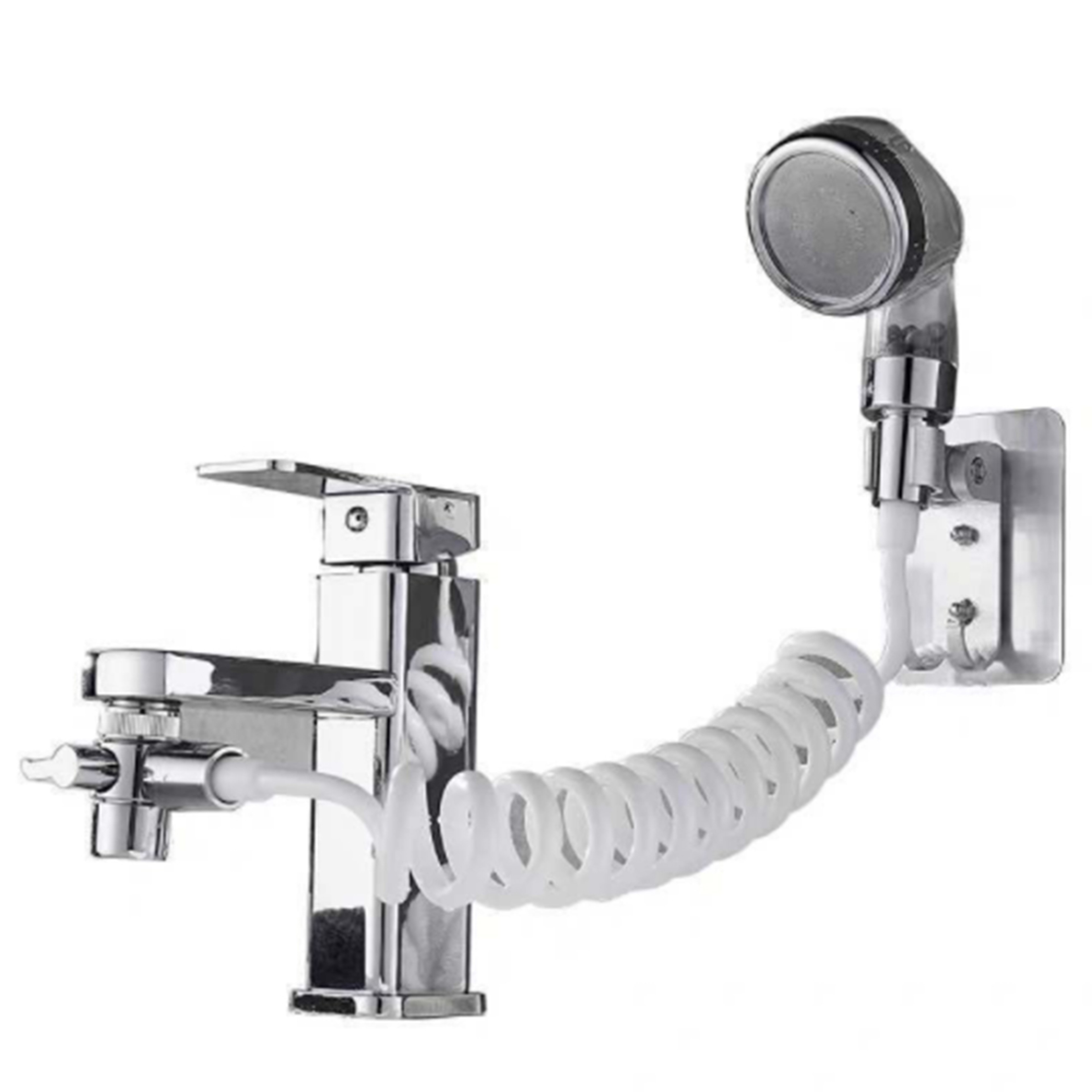 Bathroom Faucet Sprayer Set with Handheld Shower Head and Hose – view 4