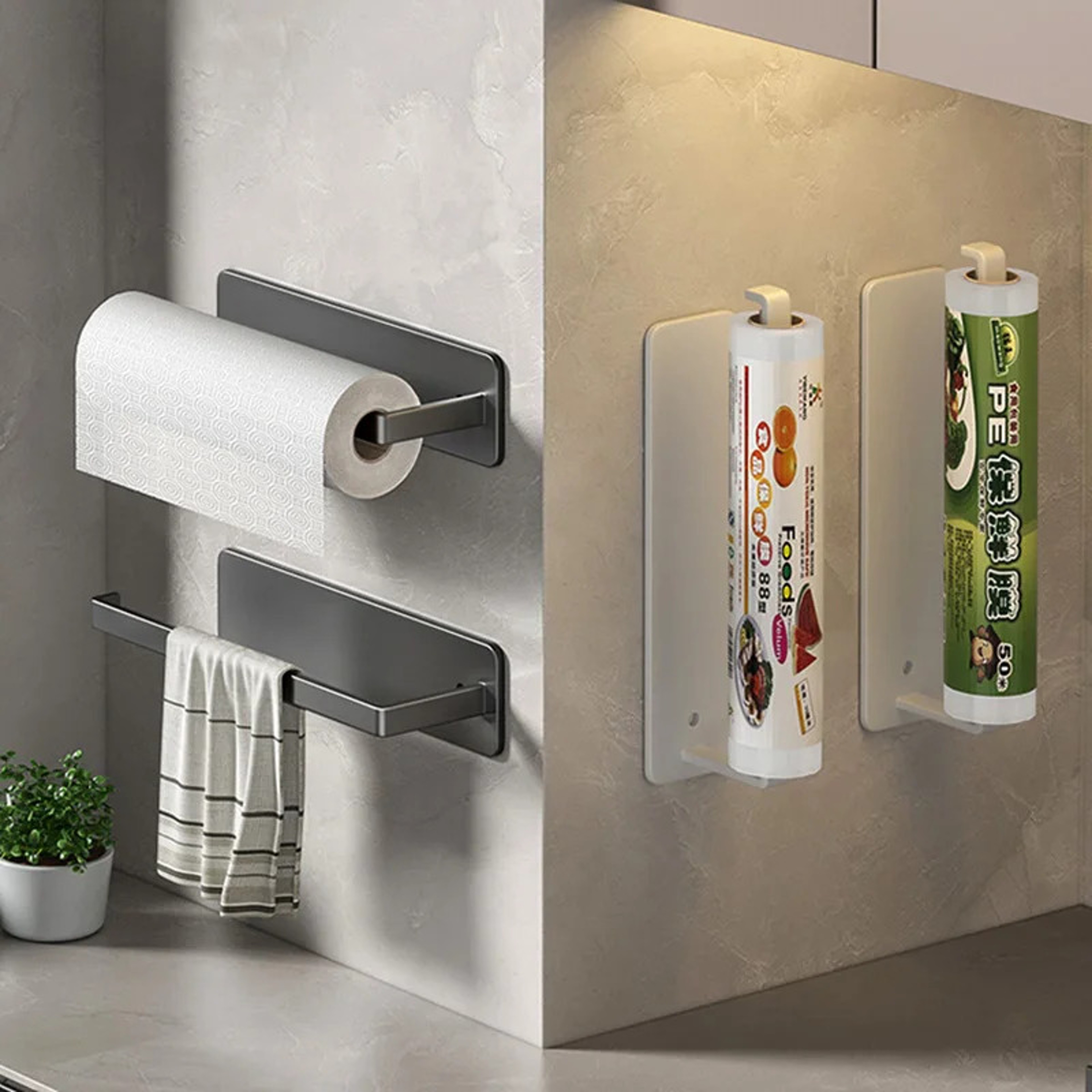 No Drill Self Adhesive Paper Towel Holder for Kitchen and Bathroom – view 2