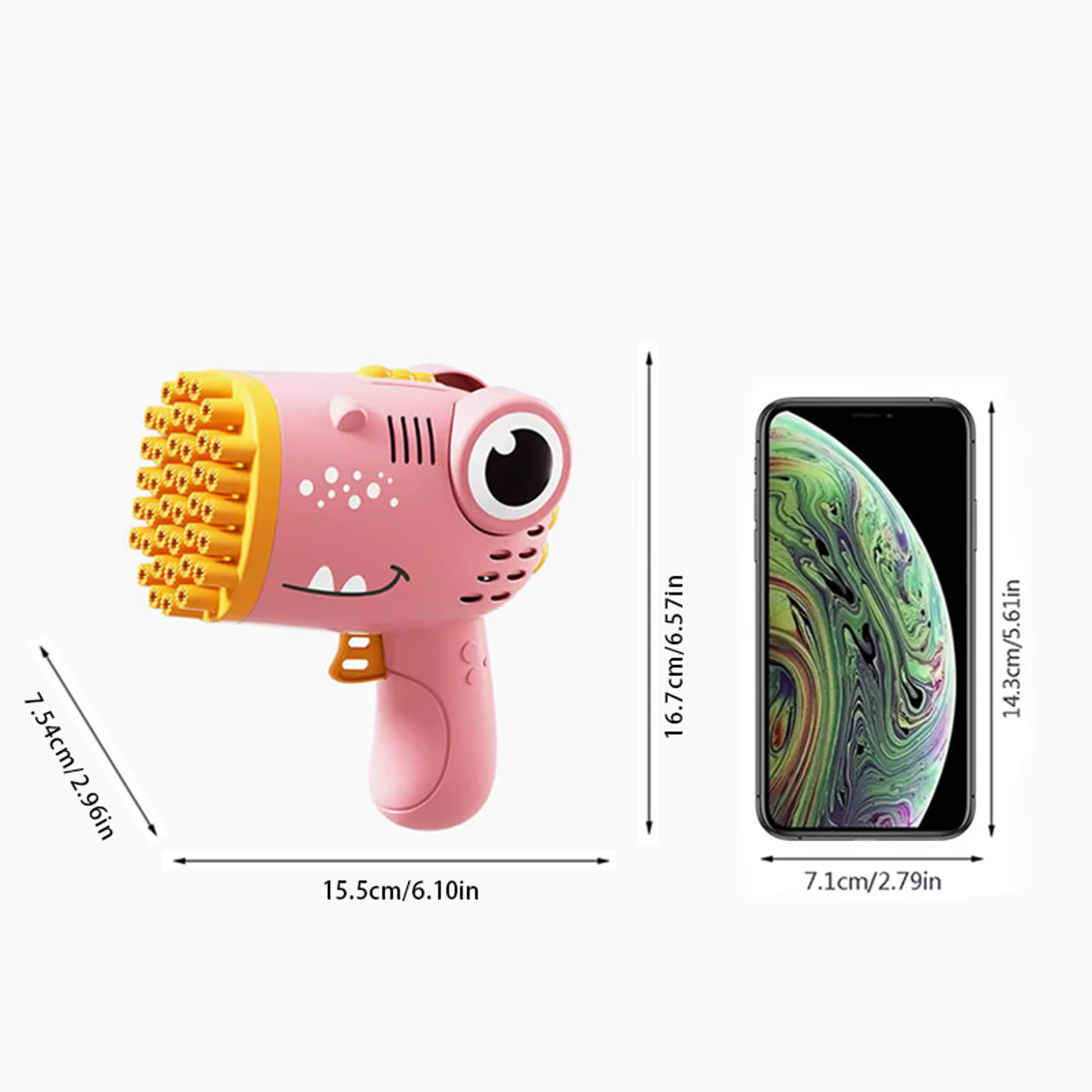 Hole Dinosaur Bubble Gun for Kids Electric Bubble Machine Toy – view 2