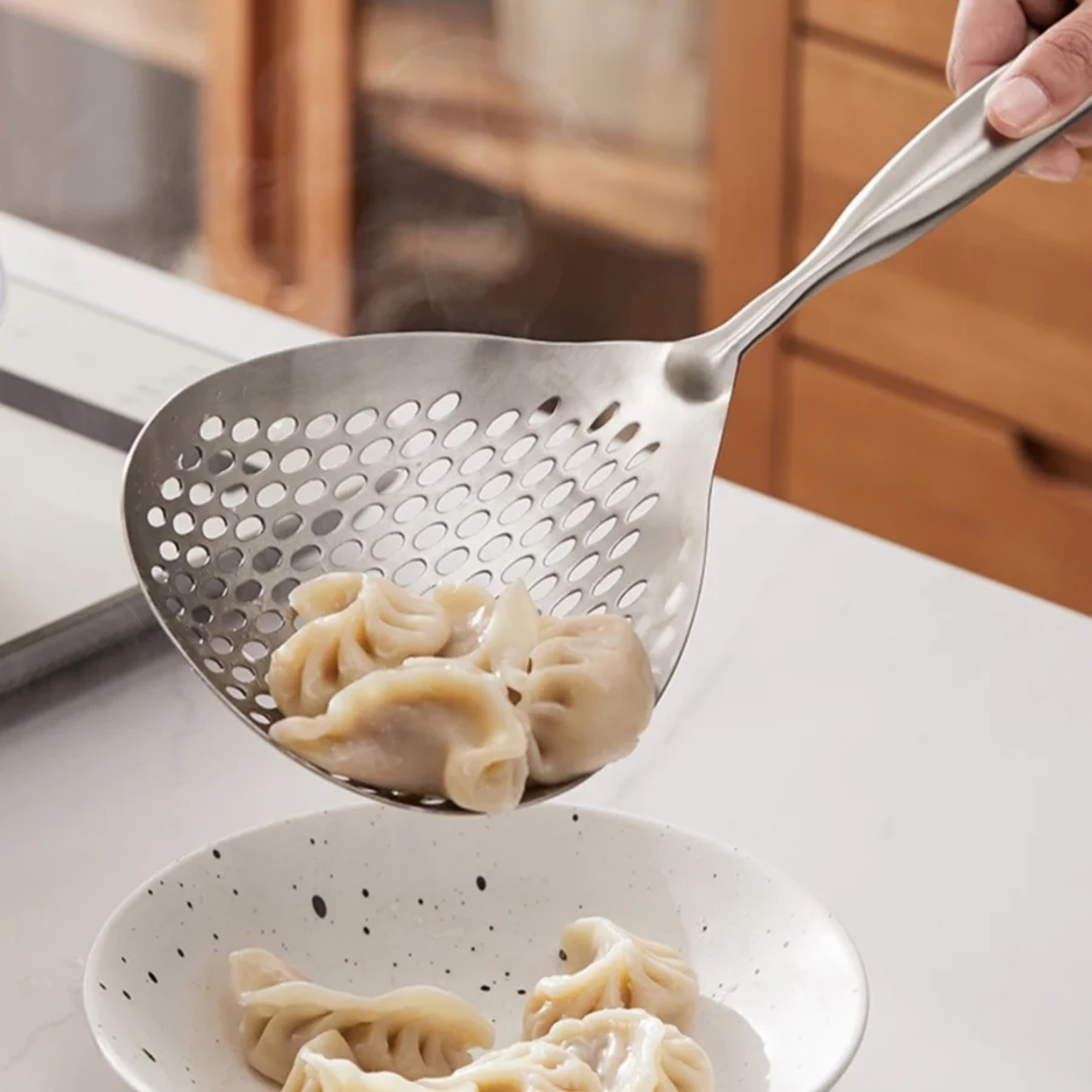Stainless Steel Skimmer Spoon for Frying and Cooking – view 3