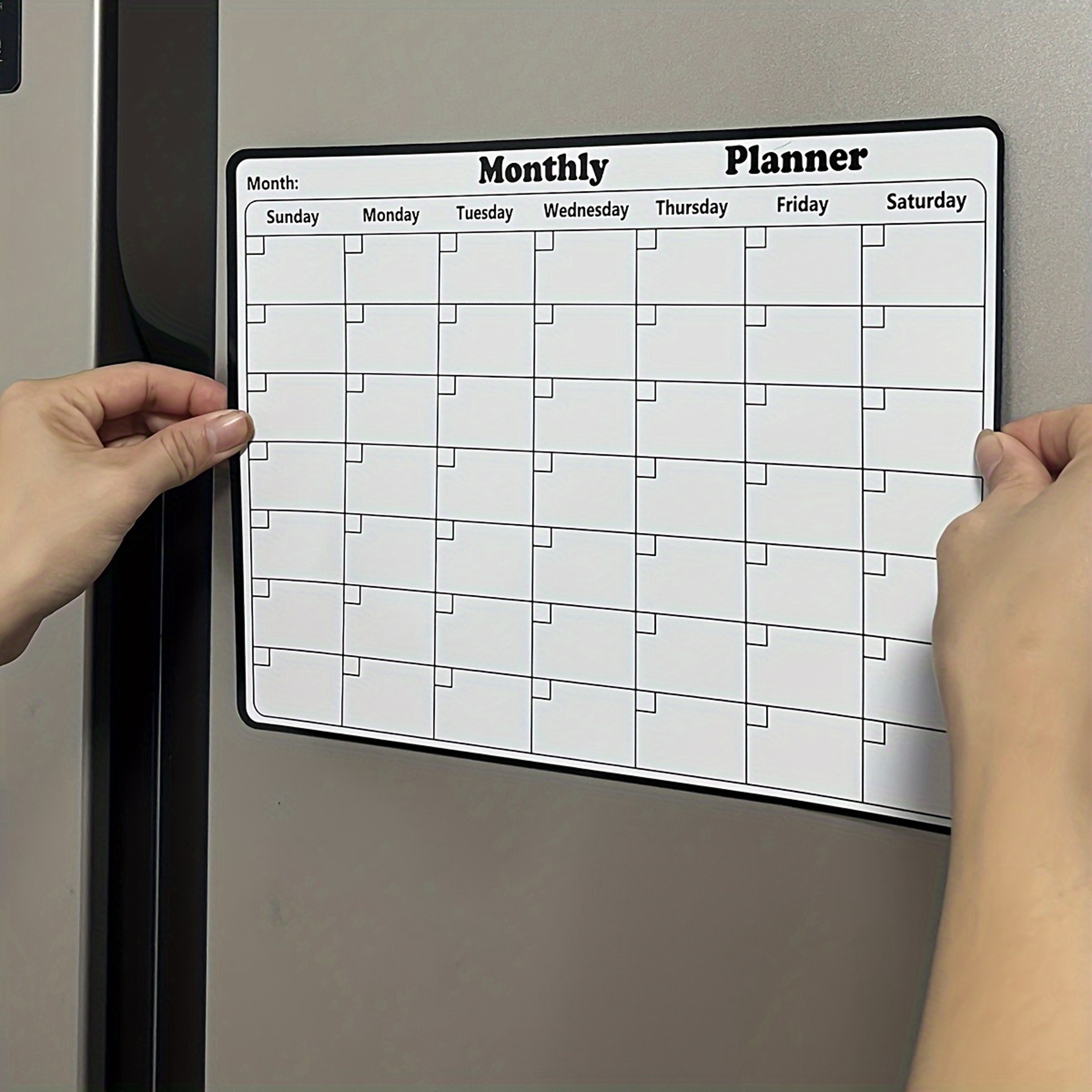 Magnetic Dry Erase Fridge Calendar Monthly Planner for Kitchen Organization – view 7