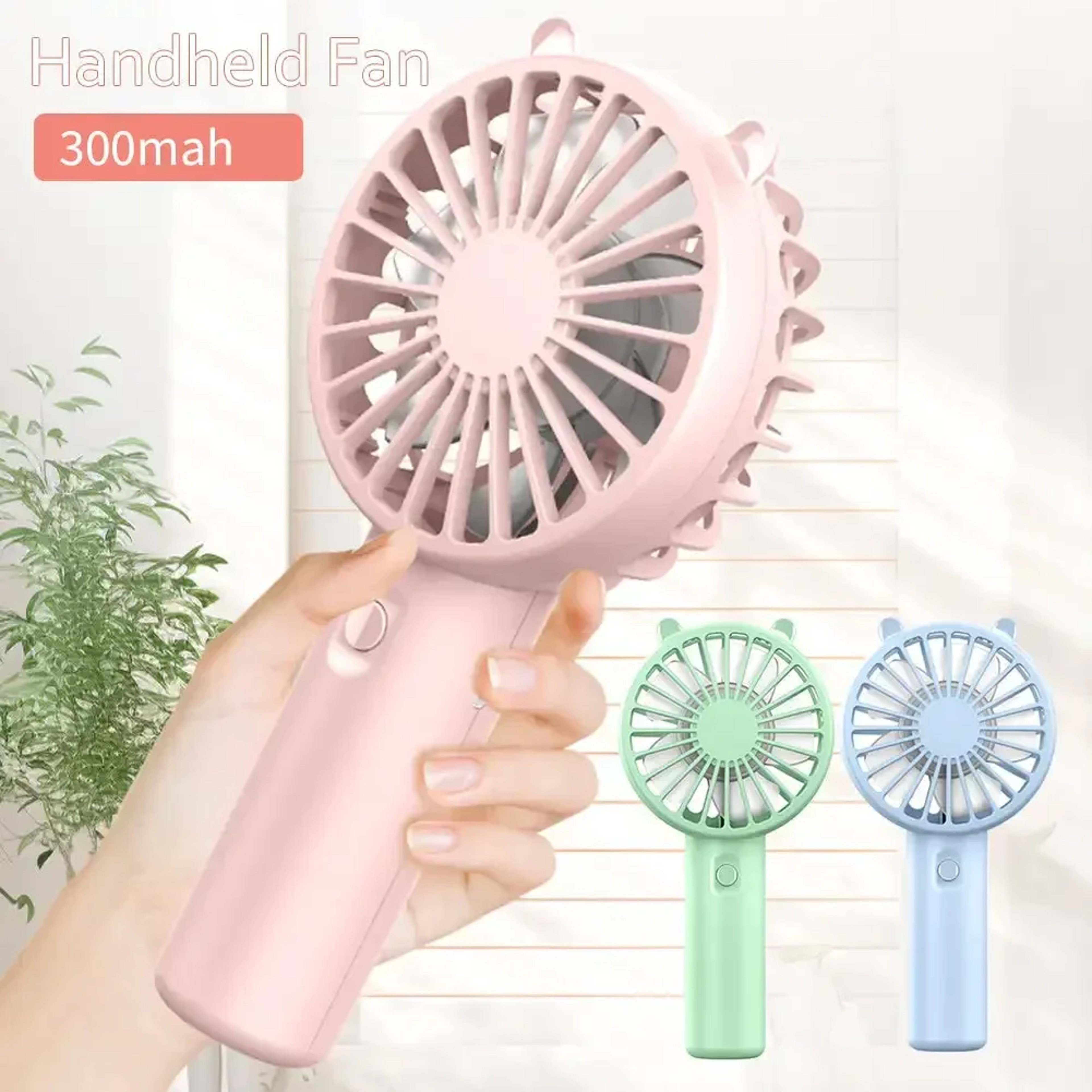 USB Rechargeable Mini Handheld Fan for Eyelash Drying, Travel and Desk Cooling – view 2