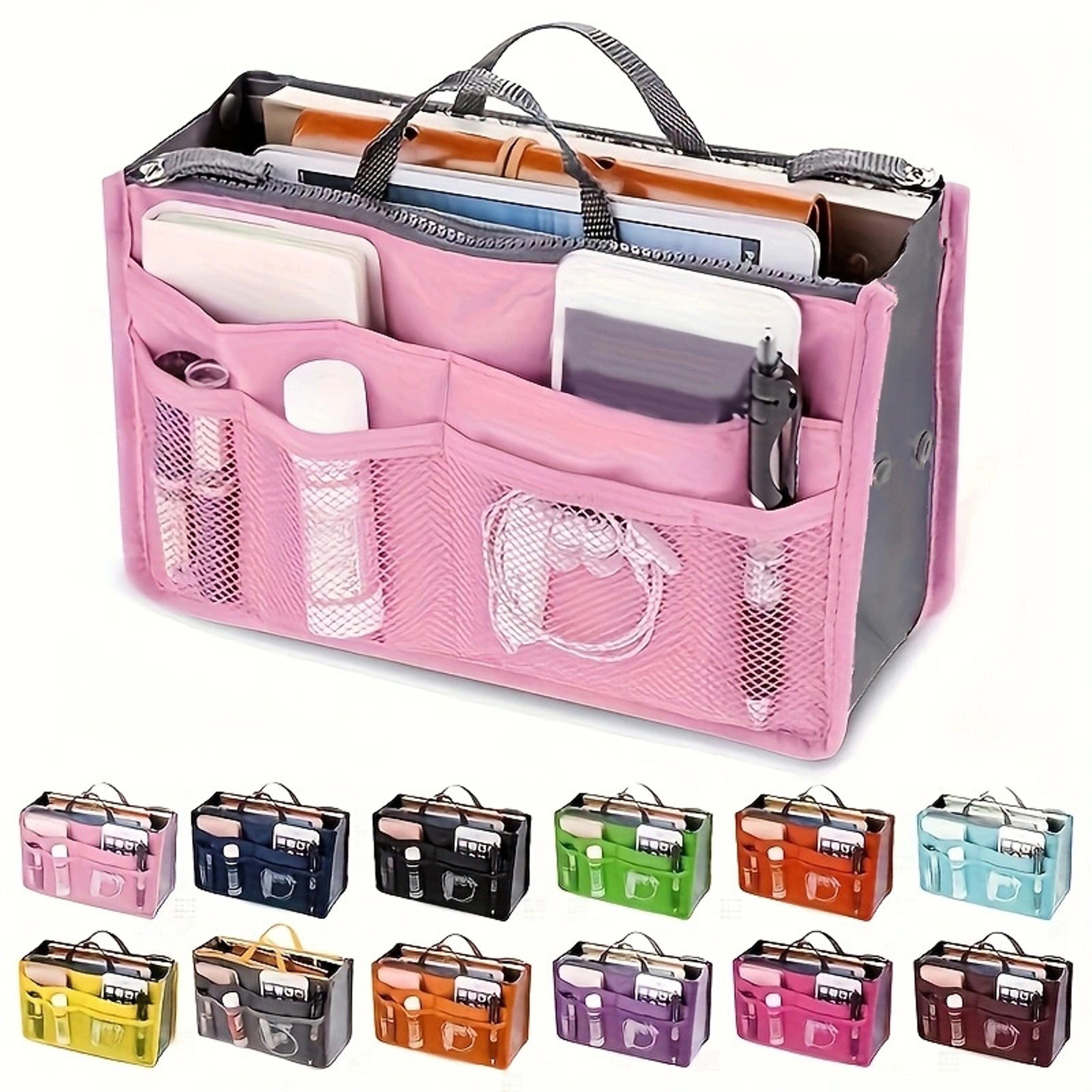 Large Capacity Travel Makeup Bag Double Zipper Toiletry Organizer 0