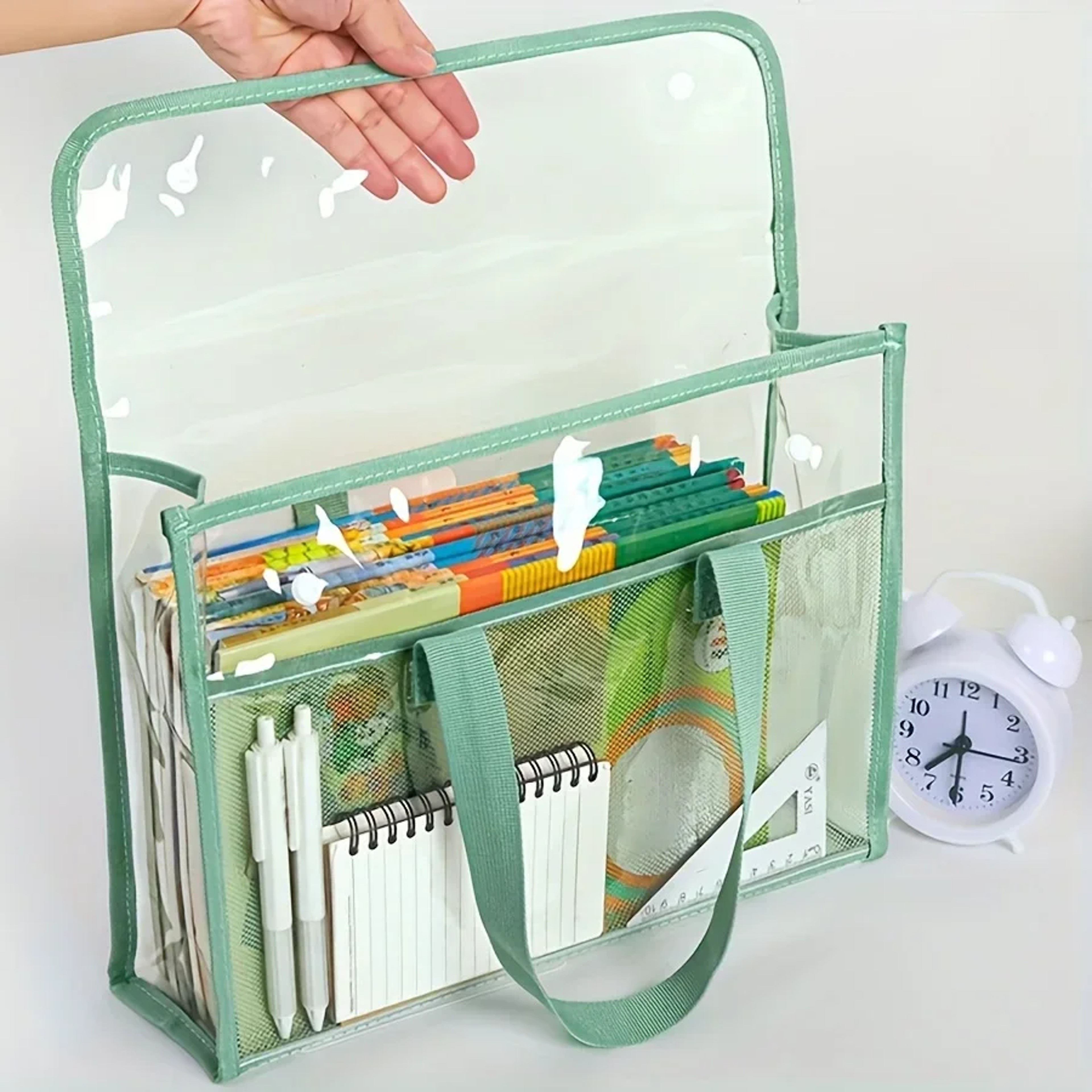 Transparent Waterproof Document Folder Expandable PVC File Bag 3