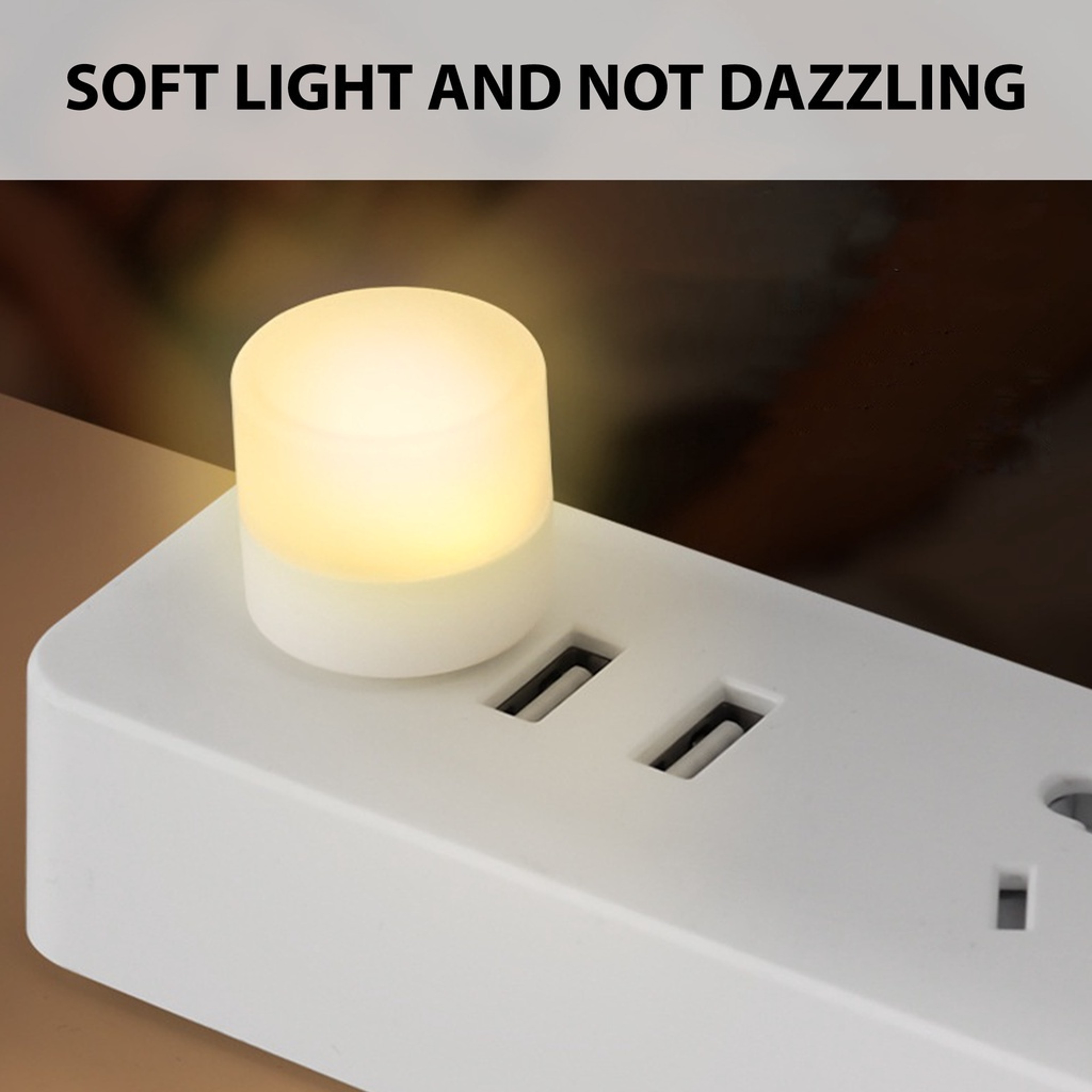 Mini USB Night Light Warm White USB LED Lamp For Reading  Travel 1