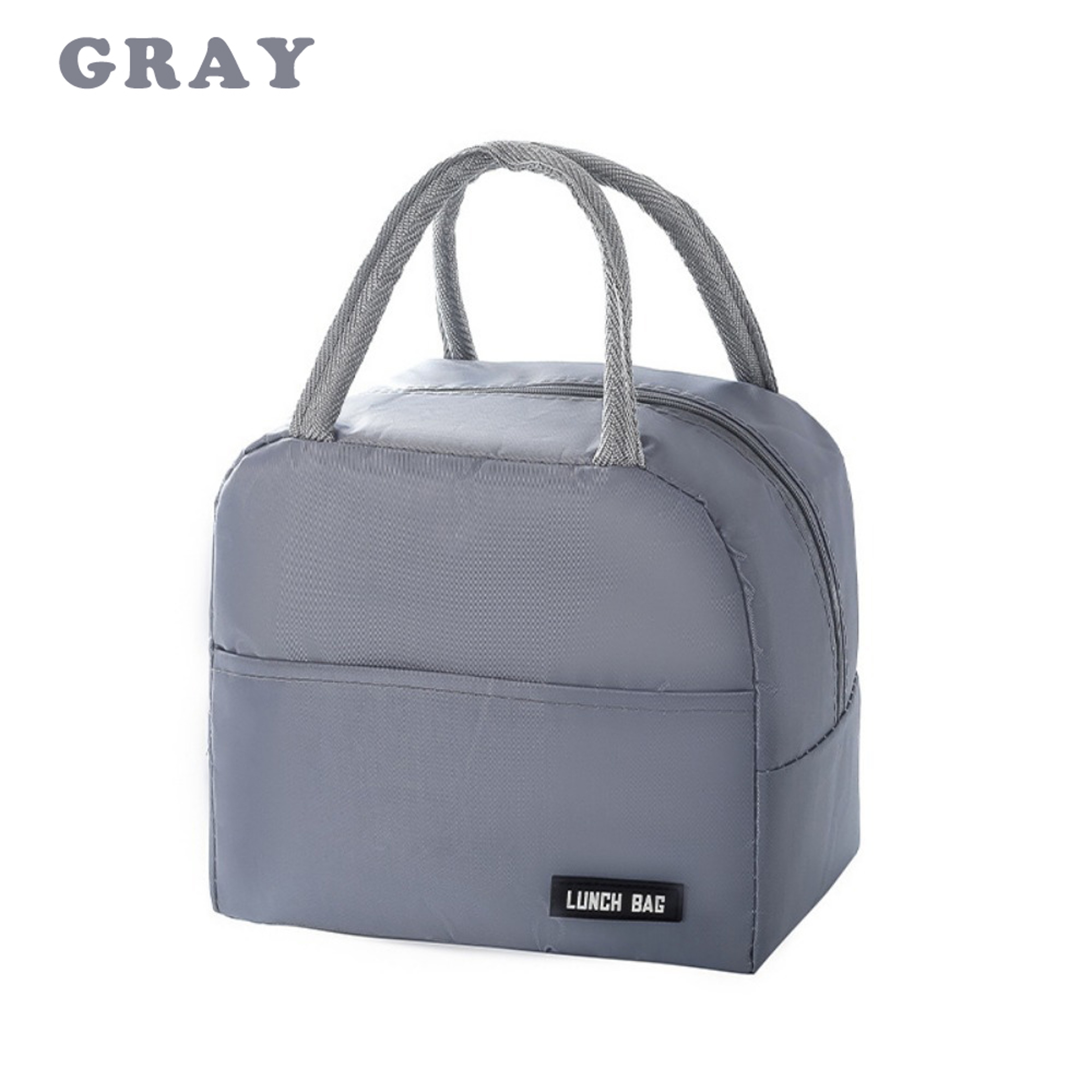 Solid Color Insulated Bento Lunch Bag For Work School Travel 5