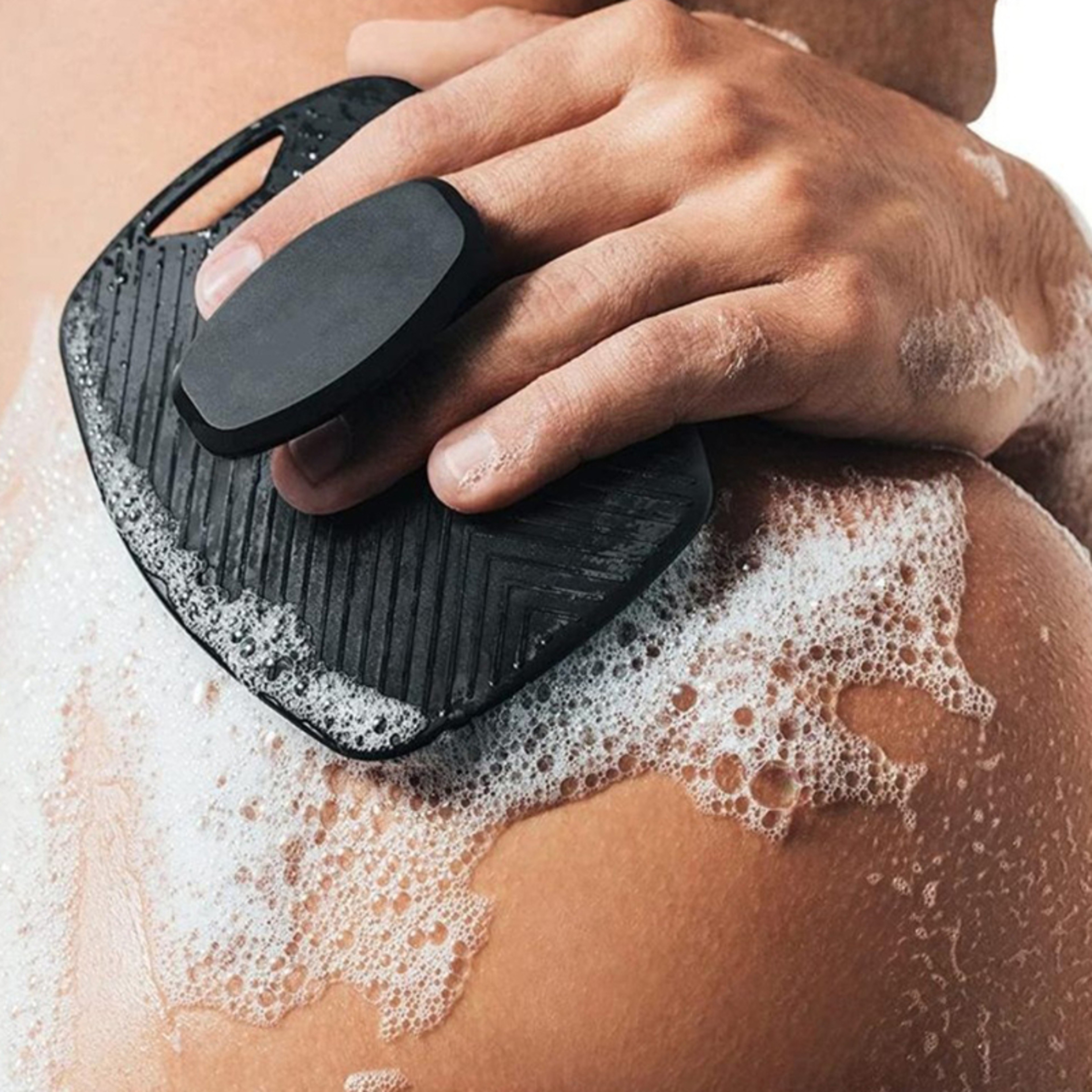 Soft Silicone Exfoliating Brush For Men Gentle Body Cleansing  Shower Massage 0