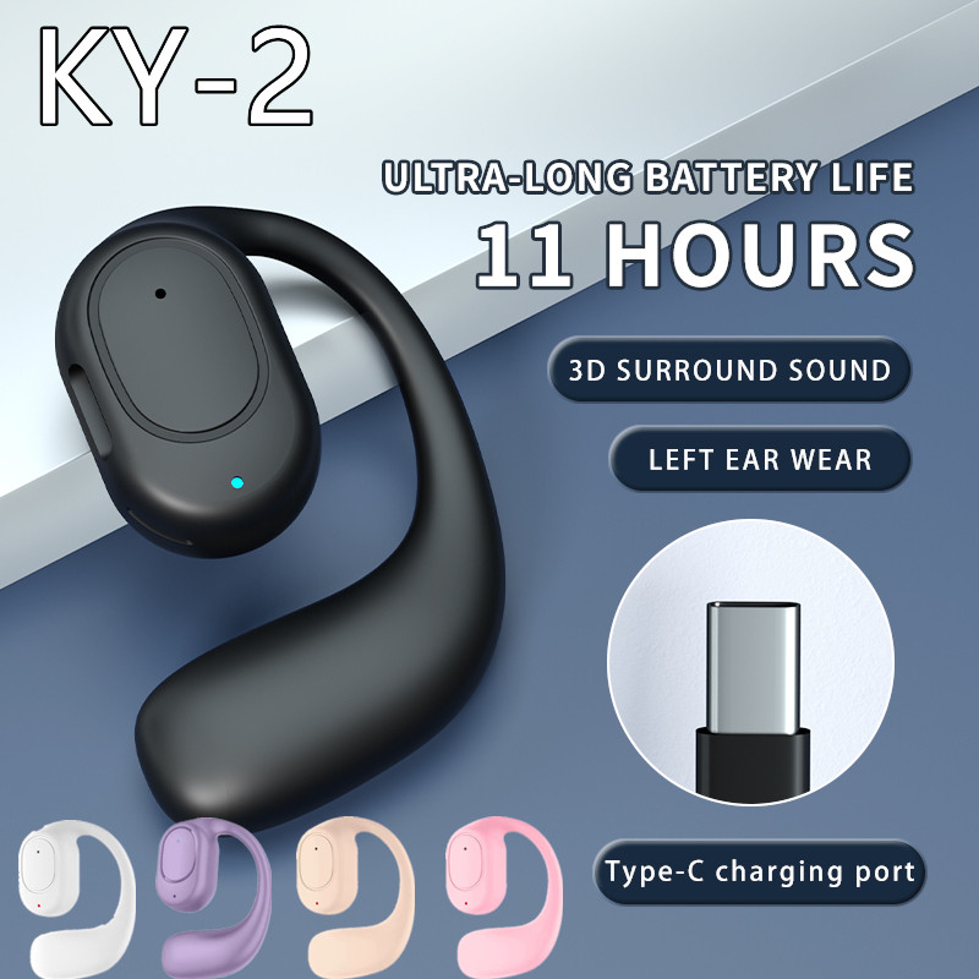 Wireless Bluetooth Earphones Air Conduction Sports Headphones With Noise Cancellation 0