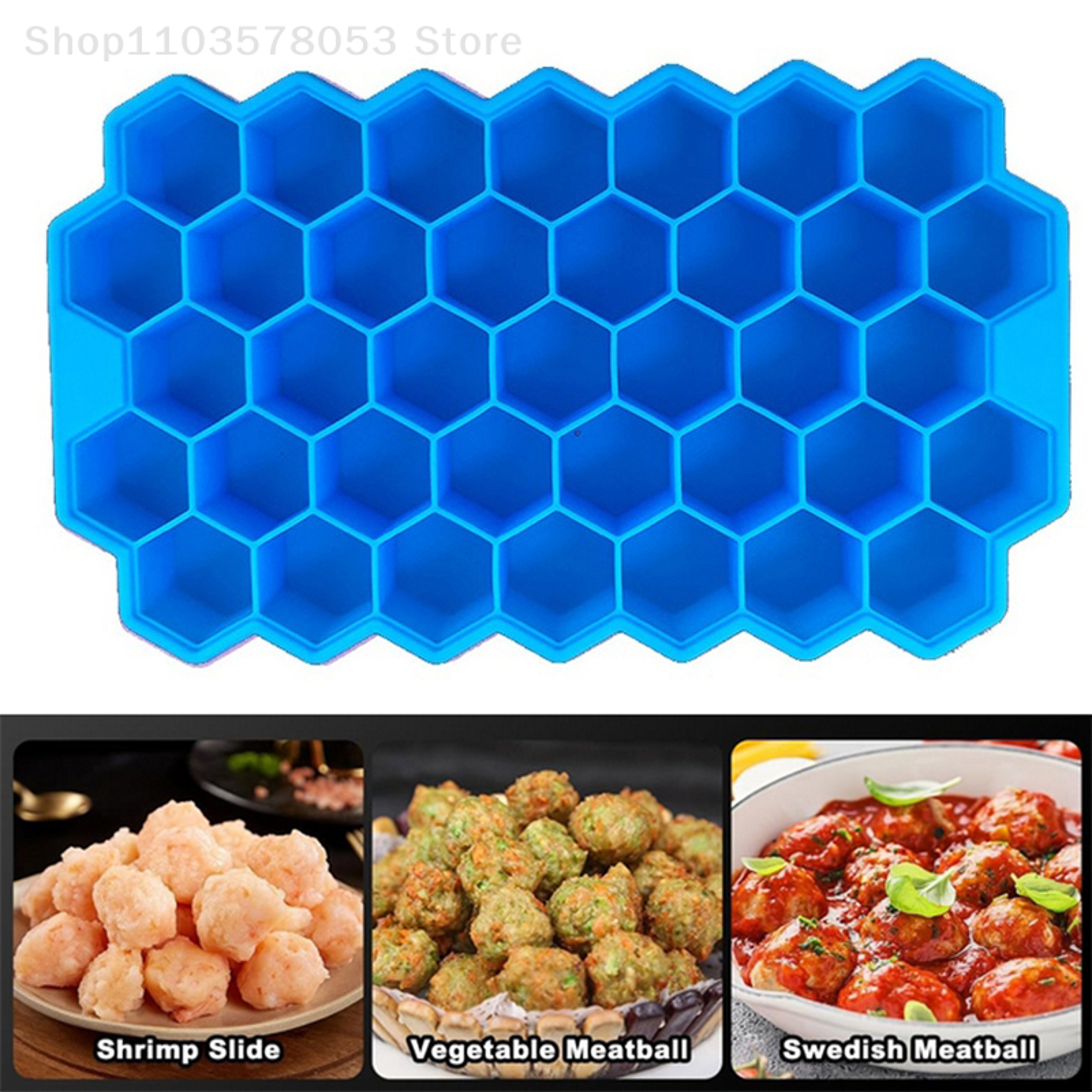 Grids Silicone Meatball Mold with Lid Honeycomb Rice & Fish Ball Maker – view 4