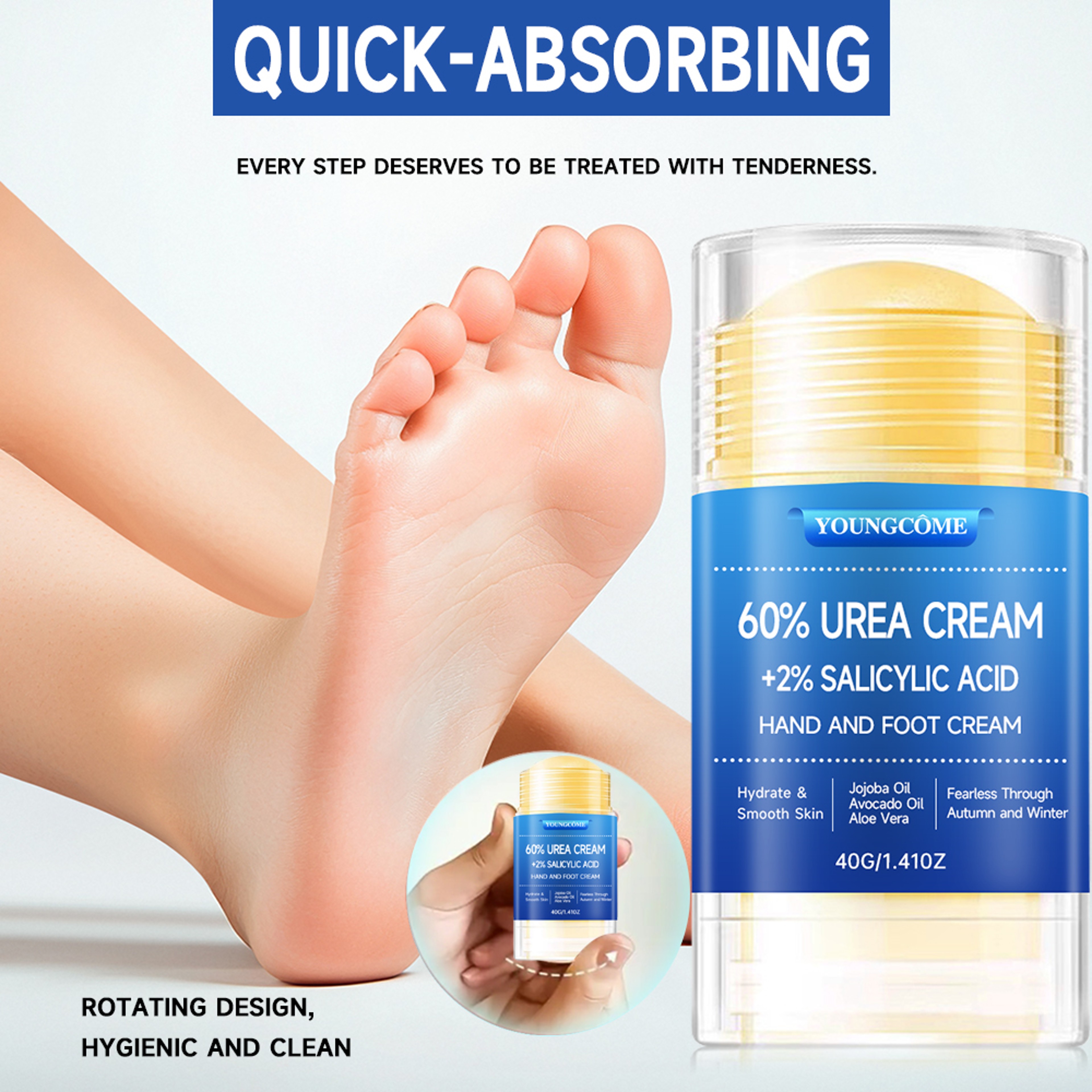 Urea Foot Cream With Salicylic Acid For Cracked Heels 0