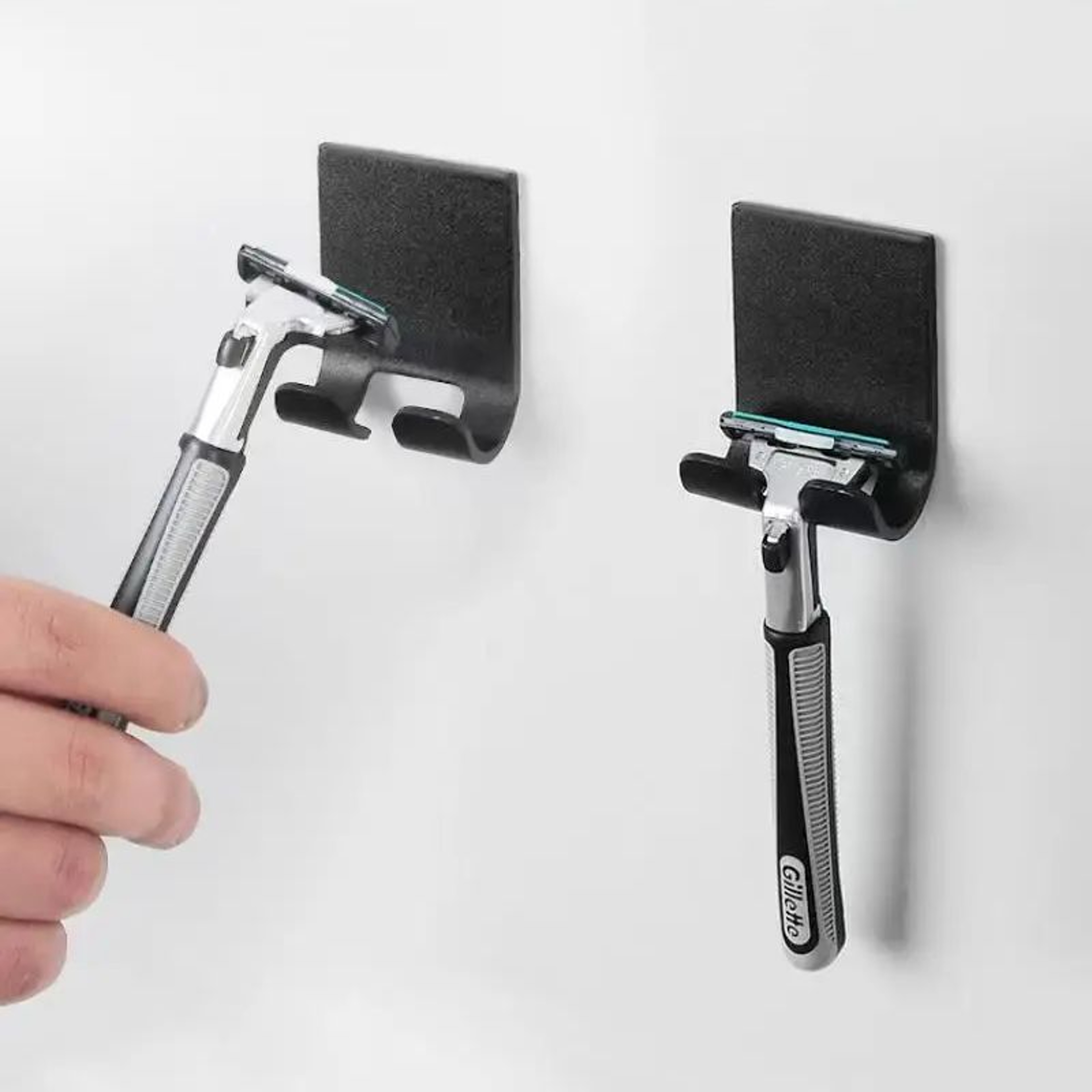 Stainless Steel Adhesive Razor Holder Wall Mount 1