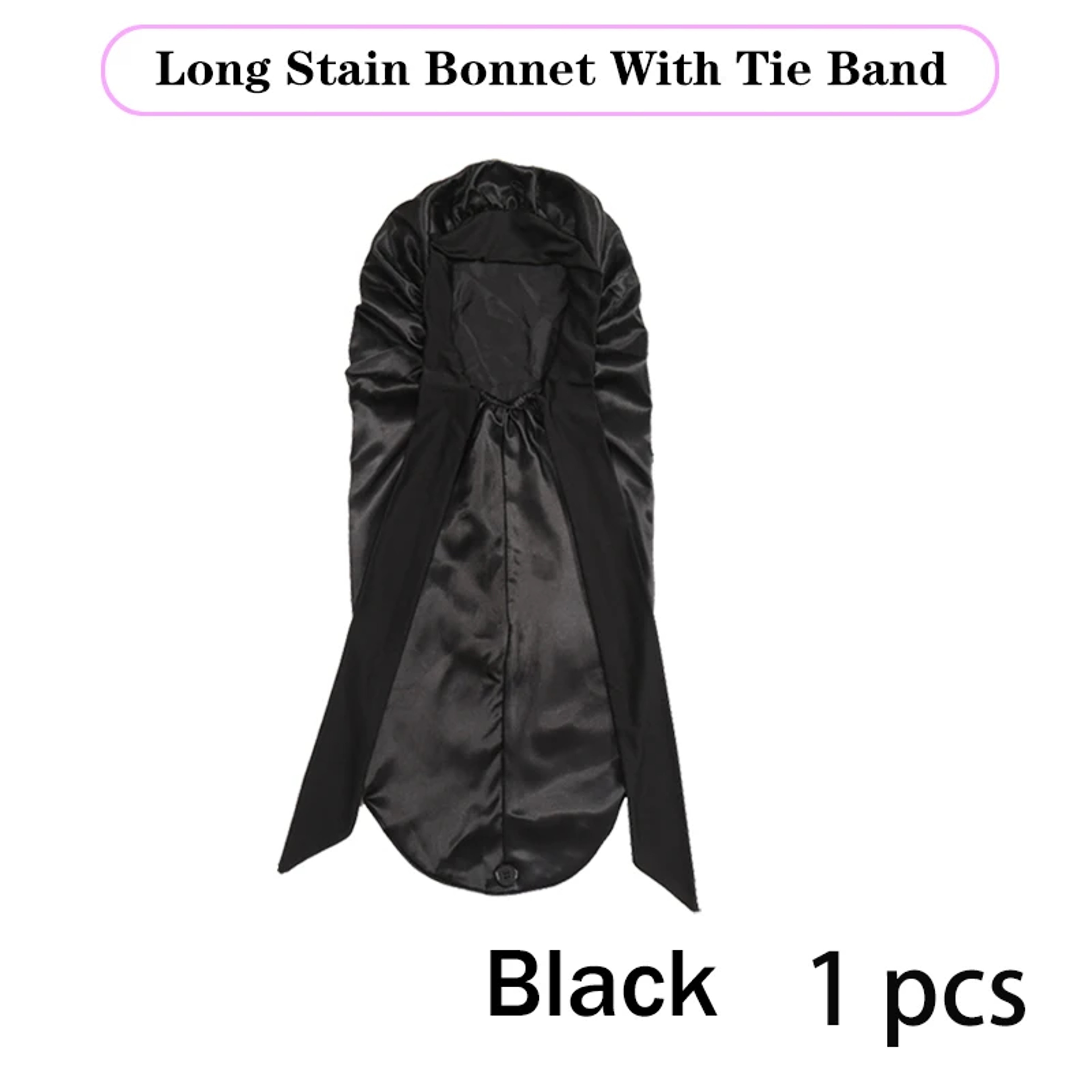 Extra Large Satin Bonnet With Long Tie For Sleeping 1
