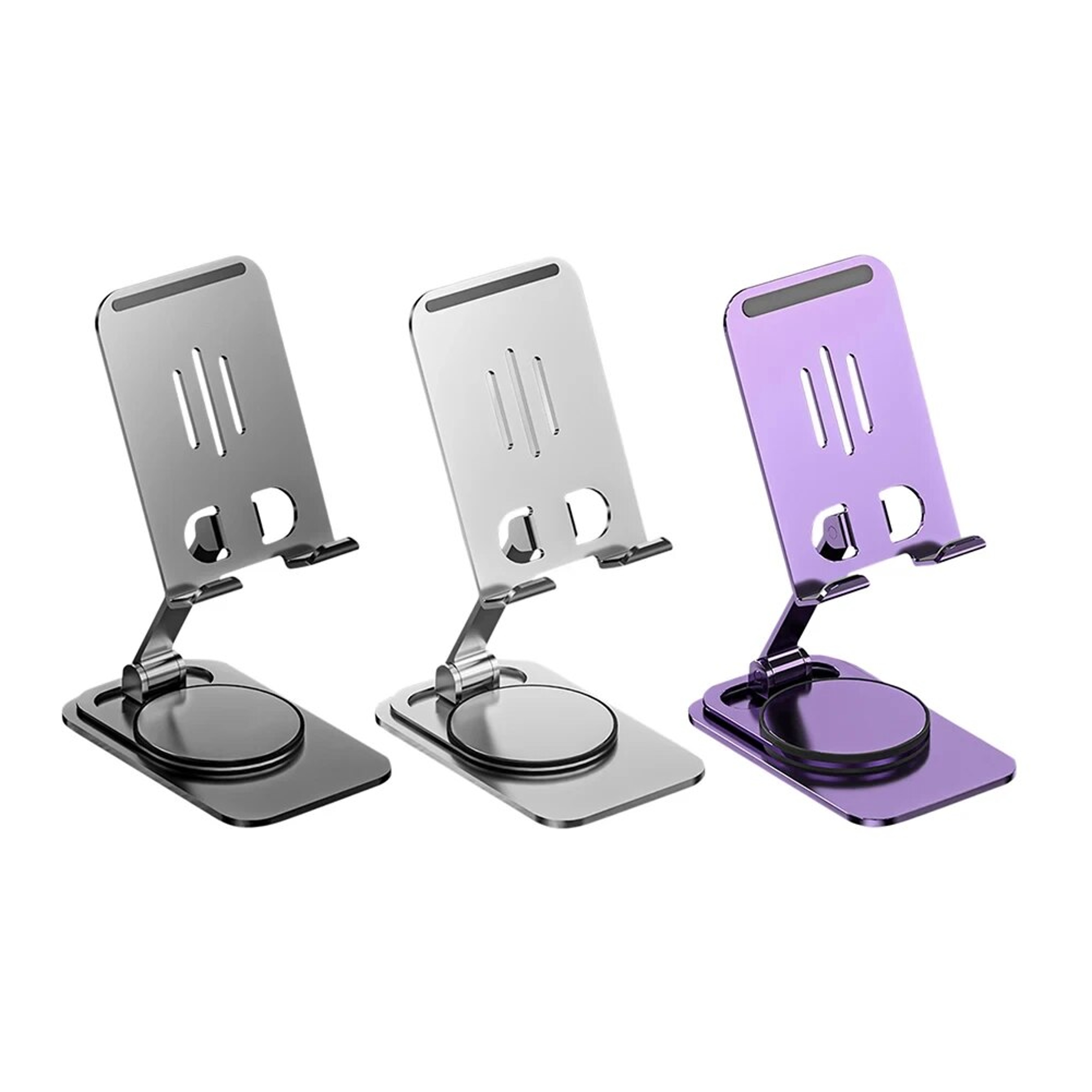 Rotating Metal Phone and Tablet Stand Portable Foldable Desk Holder – view 6