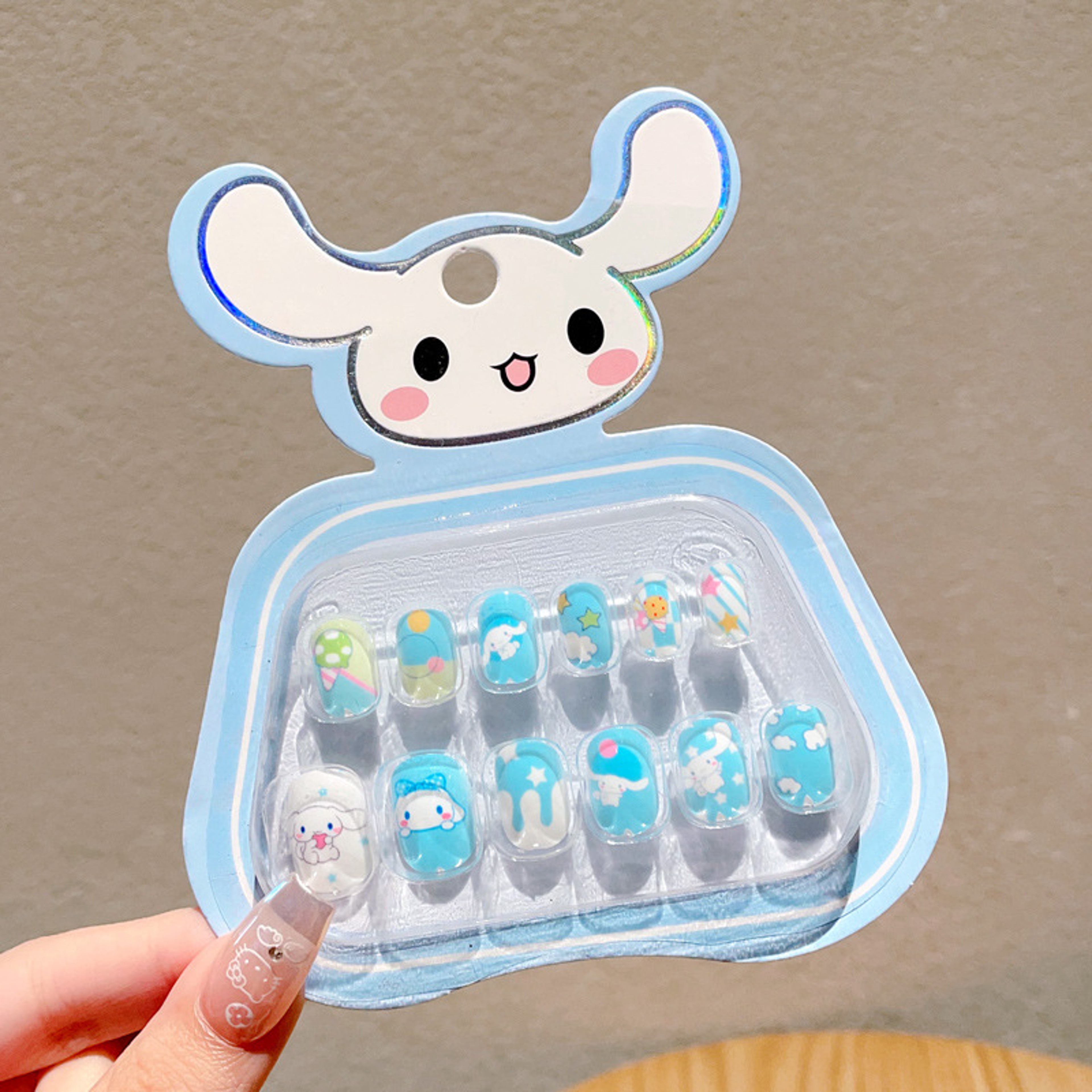Kawaii Hello Kitty Press On Nails Cute Cartoon Nail Art Set – view 9