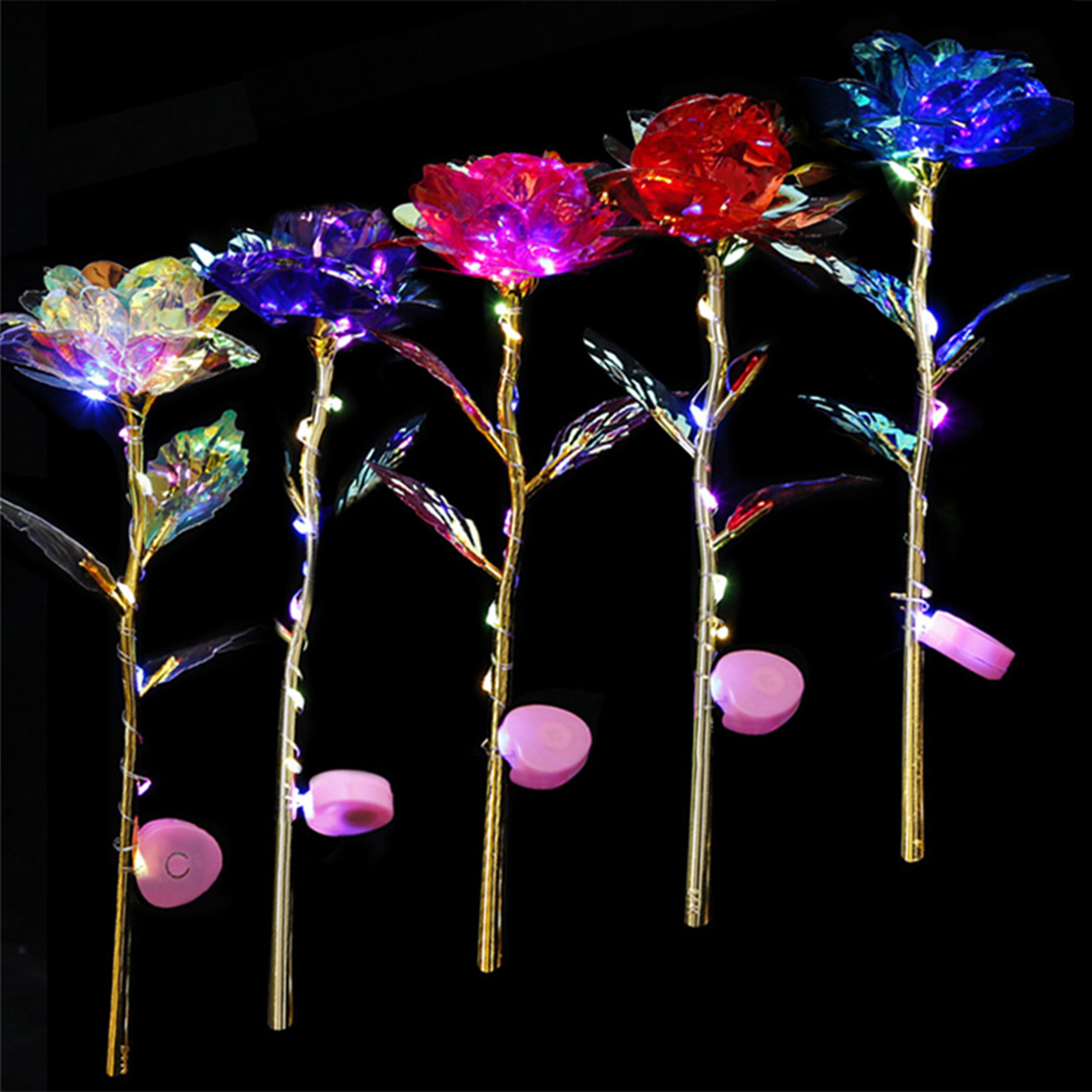 LED Gold Foil Rose Light Gift For Her 1